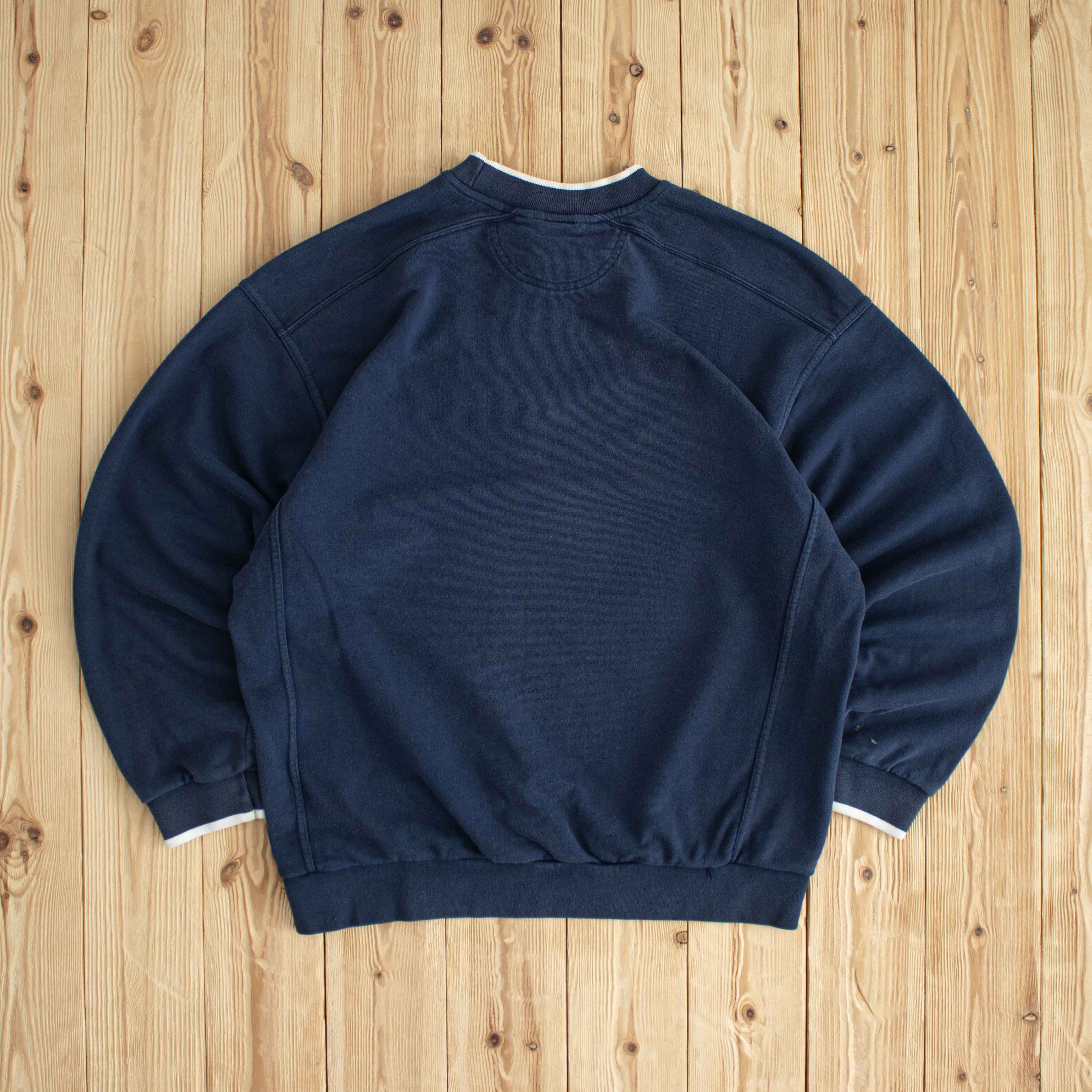 (L) Nike Swoosh Vintage Embroidered Sweatshirt Blue