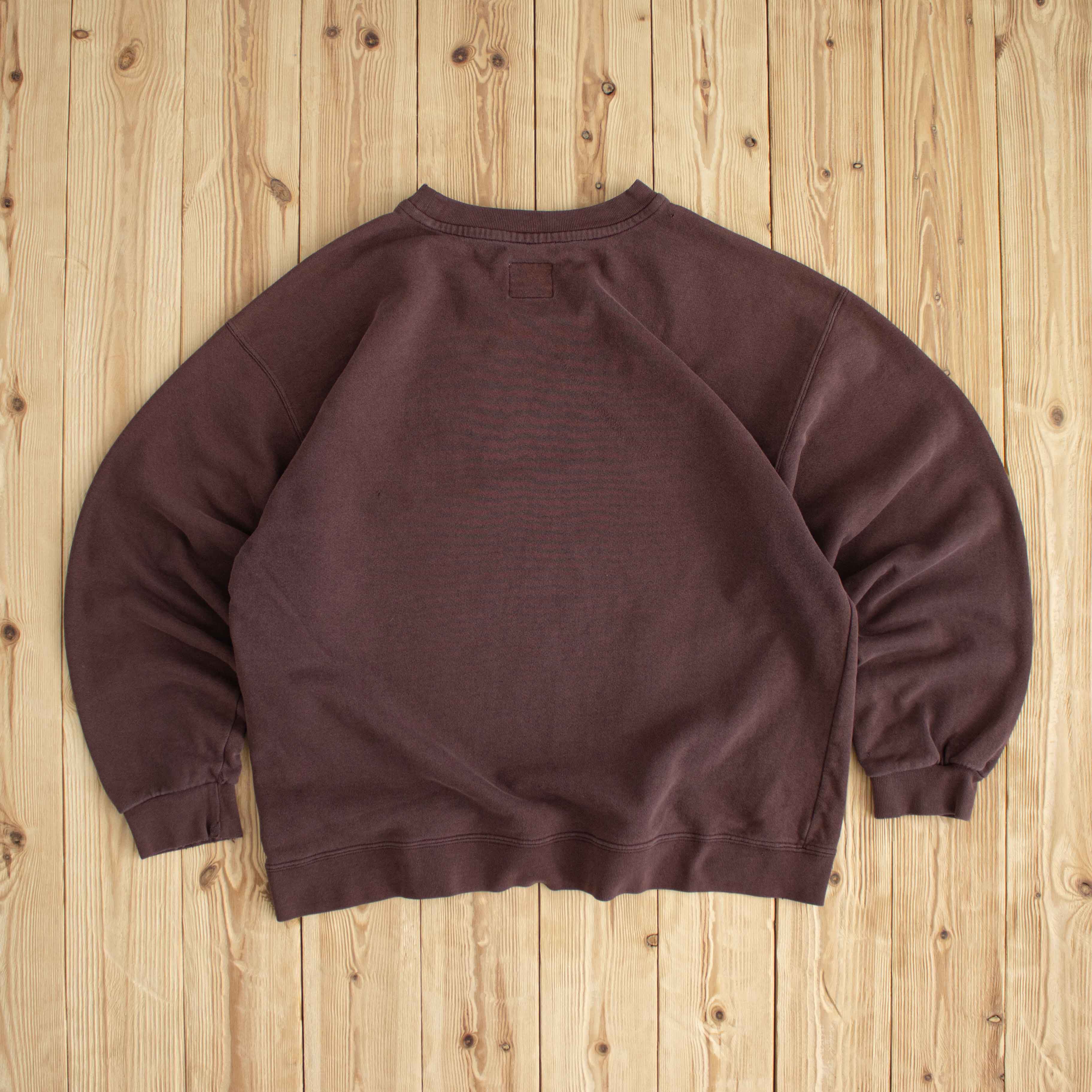 (M/L) Nike Spell Out Vintage Embroidered Sweatshirt Brown