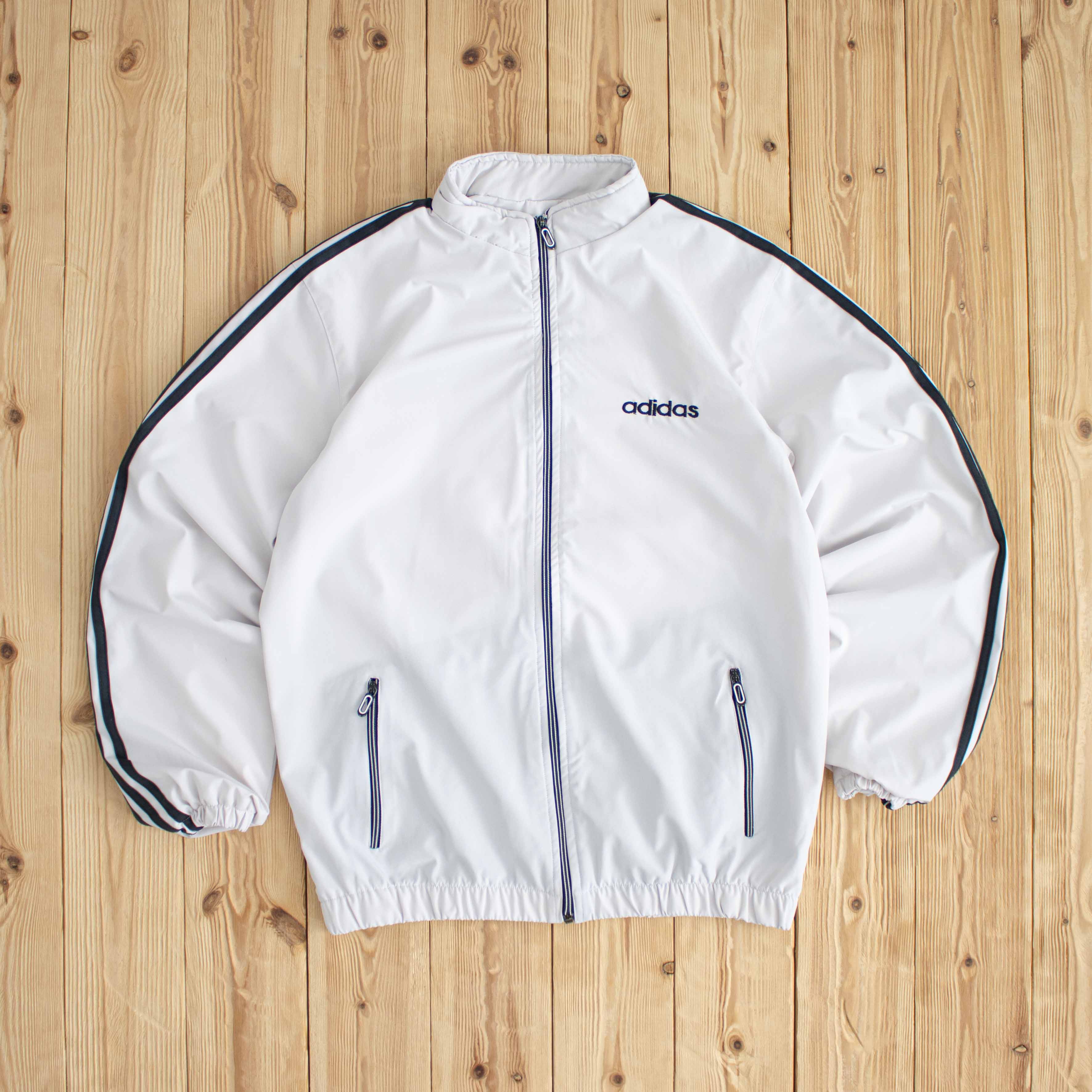 (M) Adidas Vintage Embroidered Jacket White