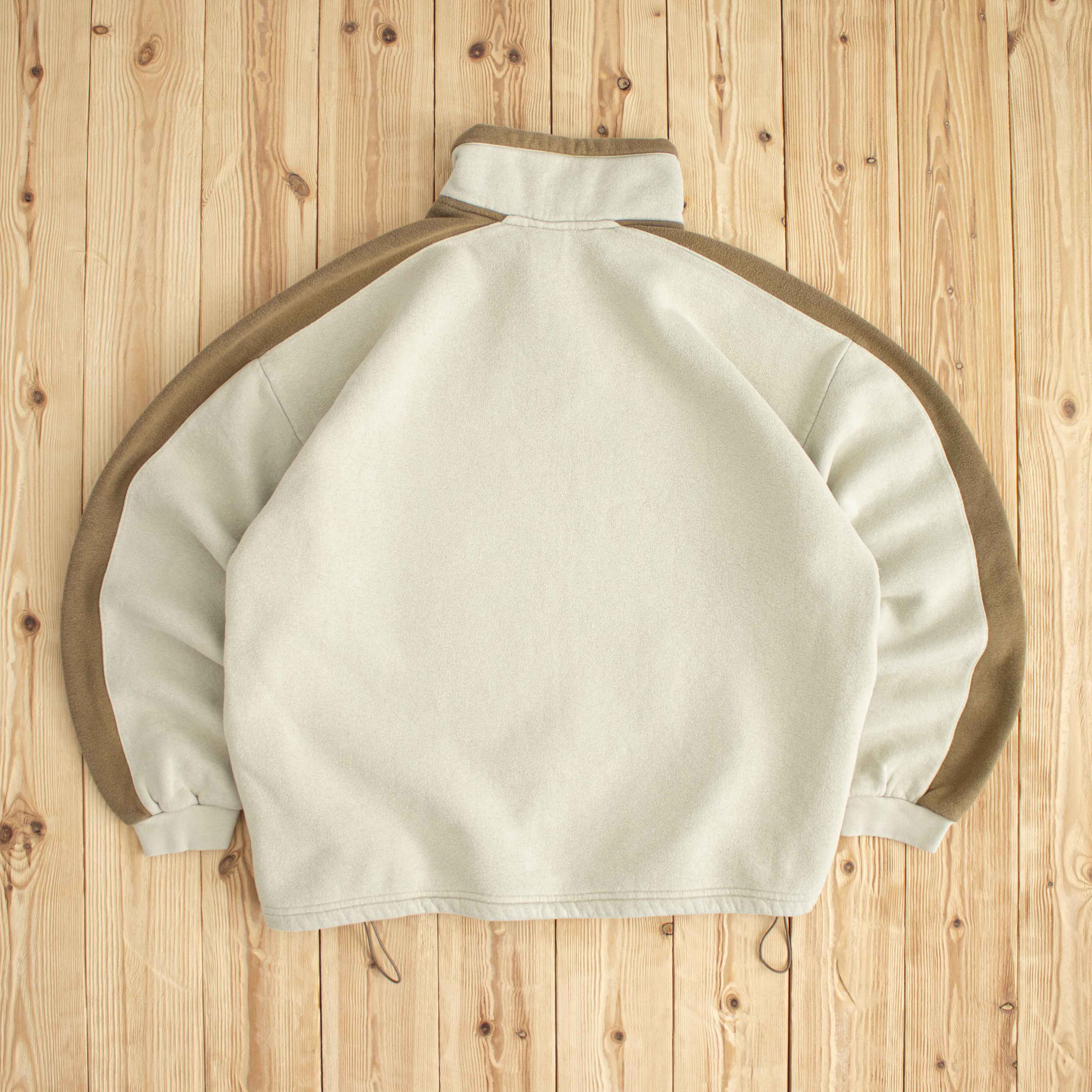 (L) Nike Vintage Essential Embroidered Quarter-Zip Beige