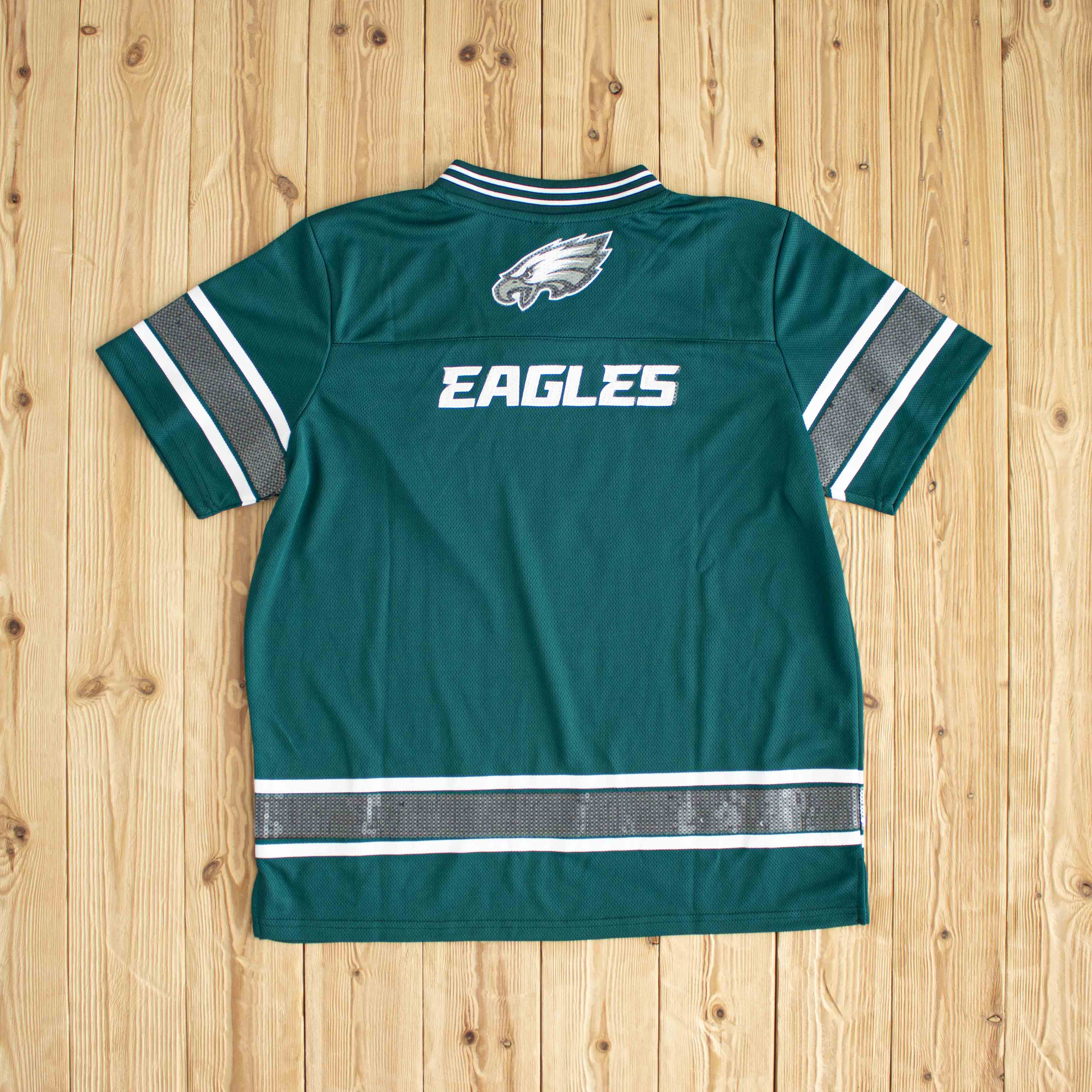 (L) NFL Philadelphia Eagles Embroidered T-Shirt Green