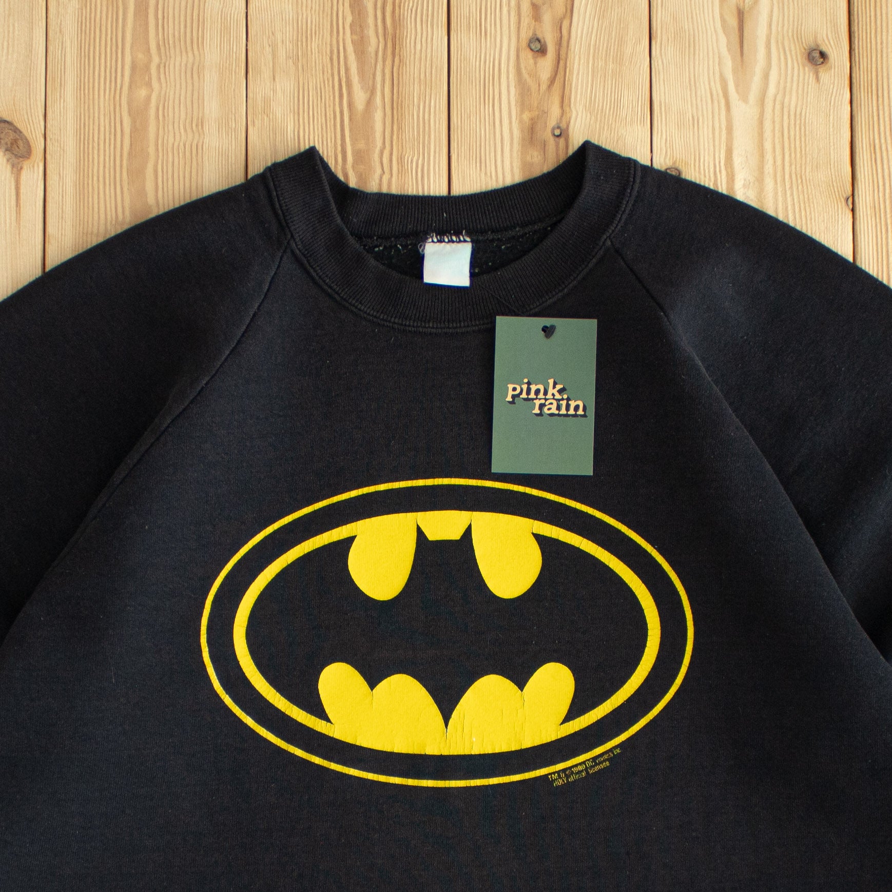 (L/XL) 1989 DC Comics Batman Vintage Sweatshirt Black