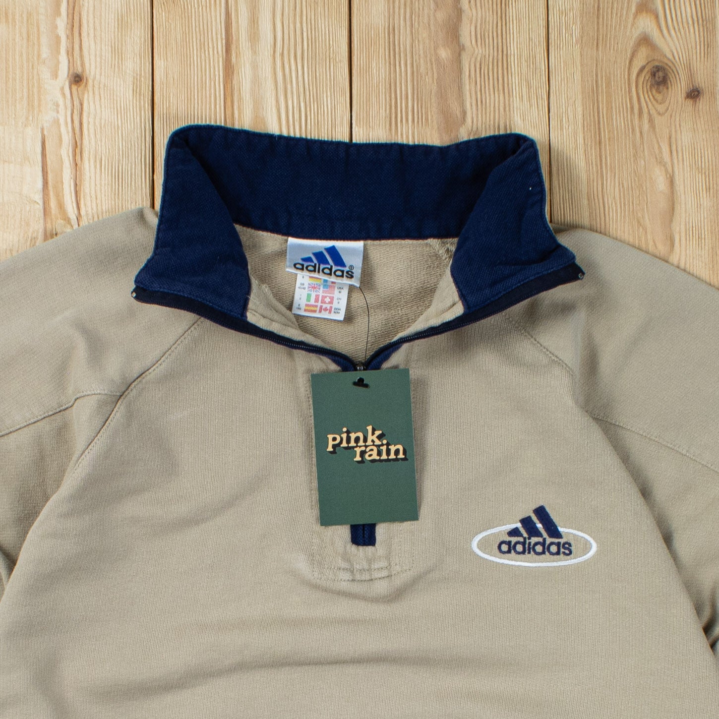 (M) Vintage Adidas Essential Embroidered Quarter-Zip