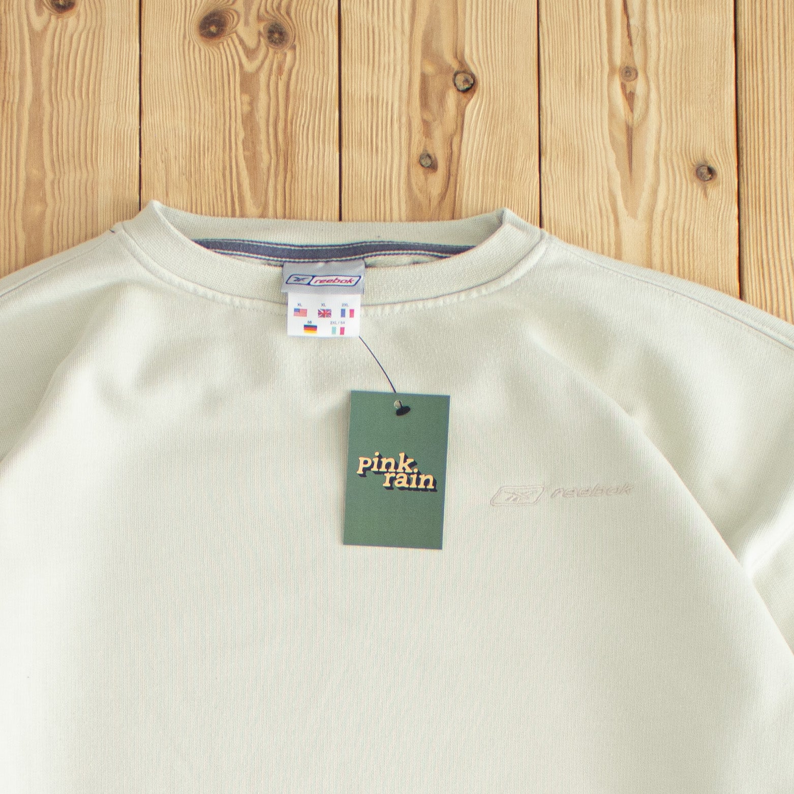 (XL) Reebok Vintage Embroidered Sweatshirt Beige