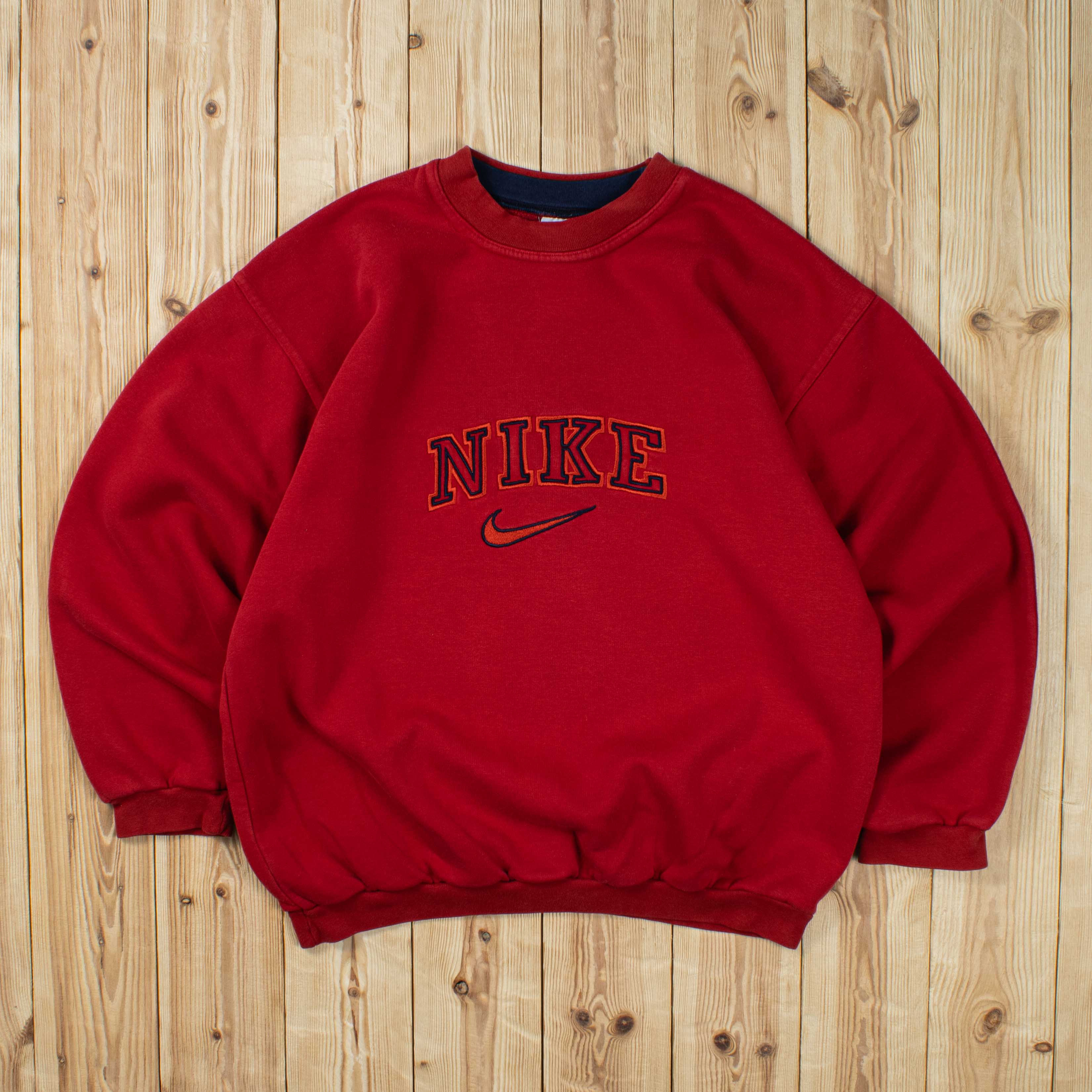 (M/L) Vintage Nike Spell Out Embroidered Sweatshirt