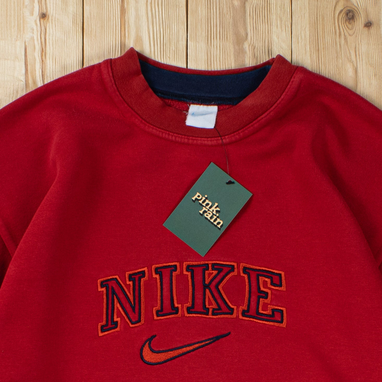 (M/L) Vintage Nike Spell Out Embroidered Sweatshirt