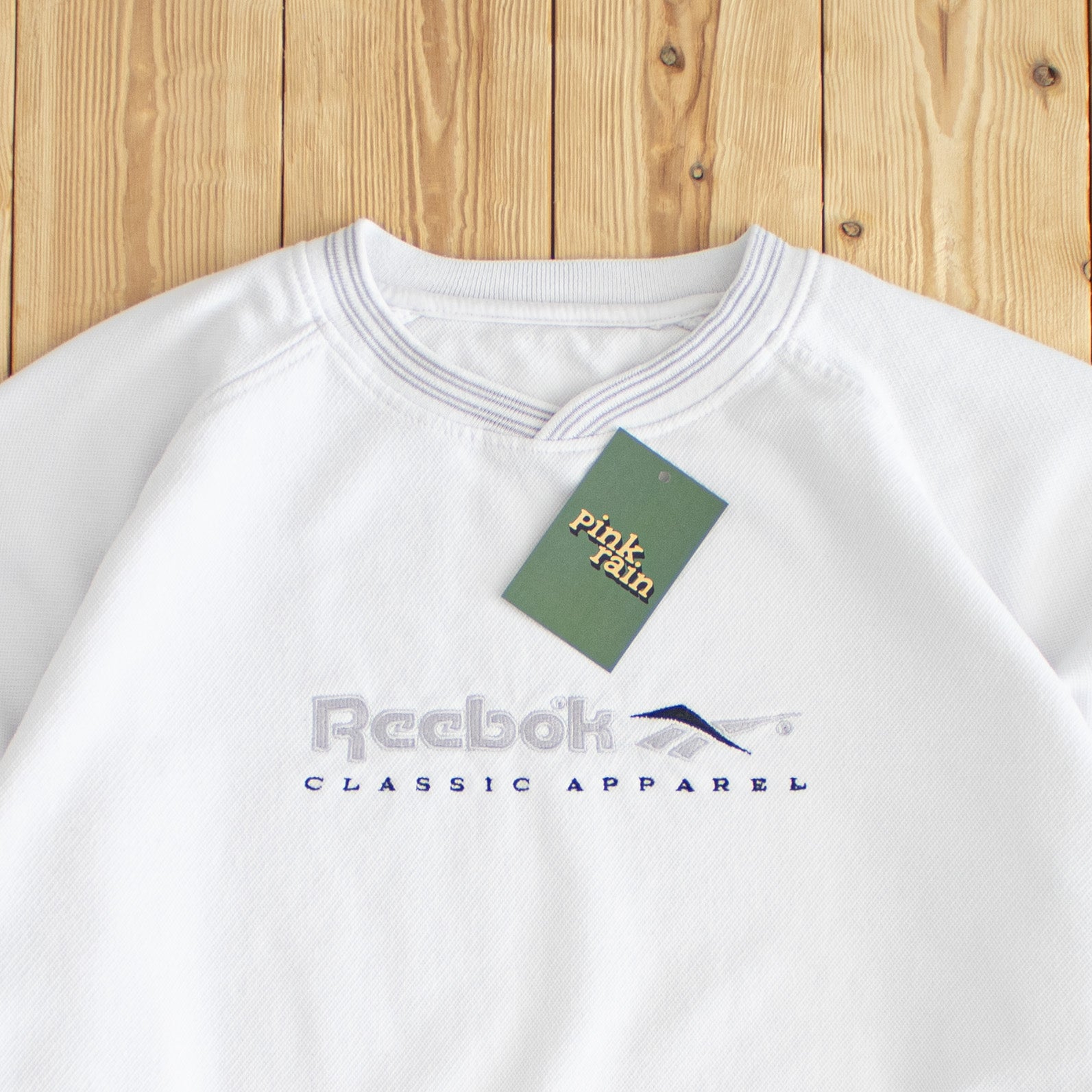 (M) Reebok Classic Vintage Embroidered Sweatshirt White