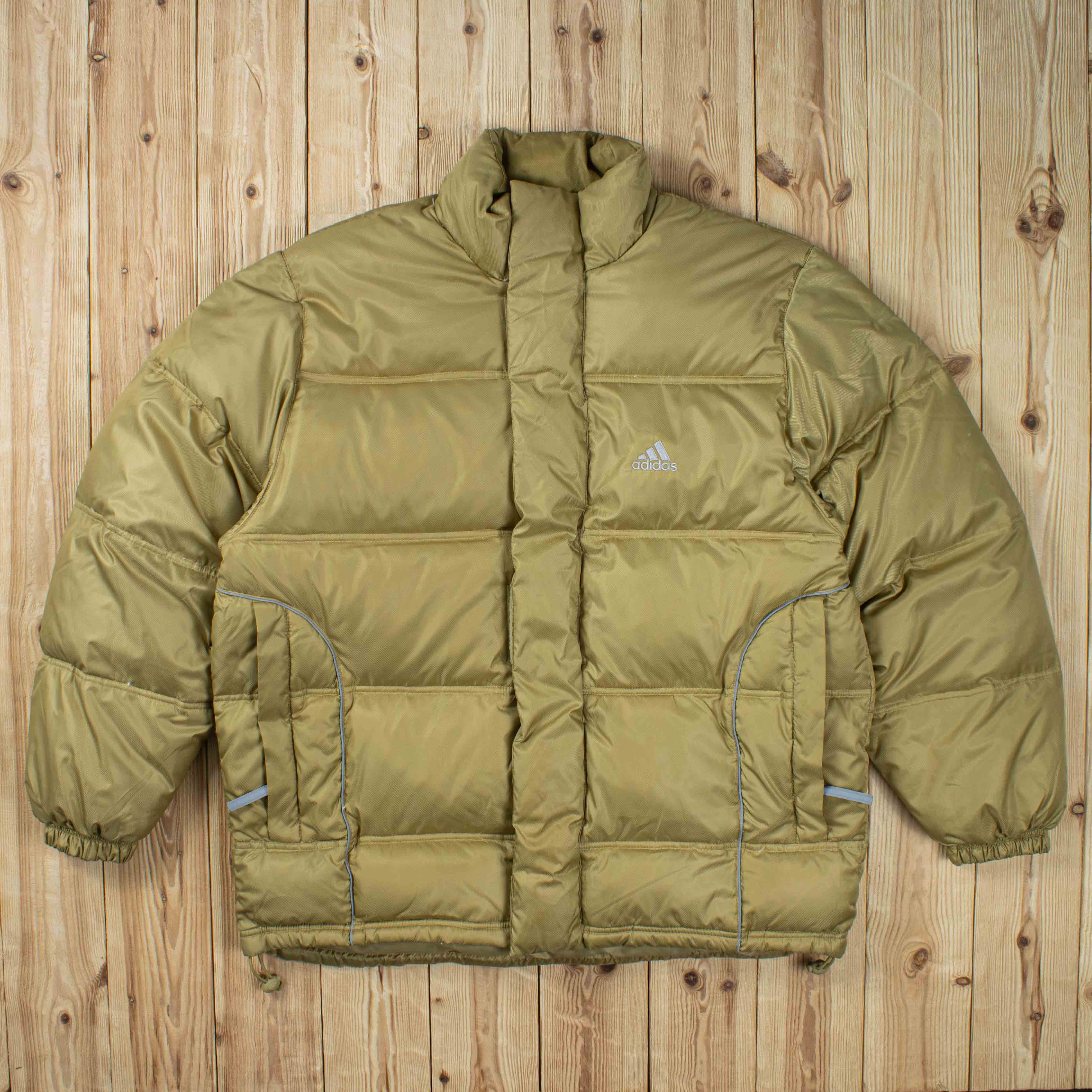 (L) Vintage Adidas Essential Embroidered Puffer Jacket