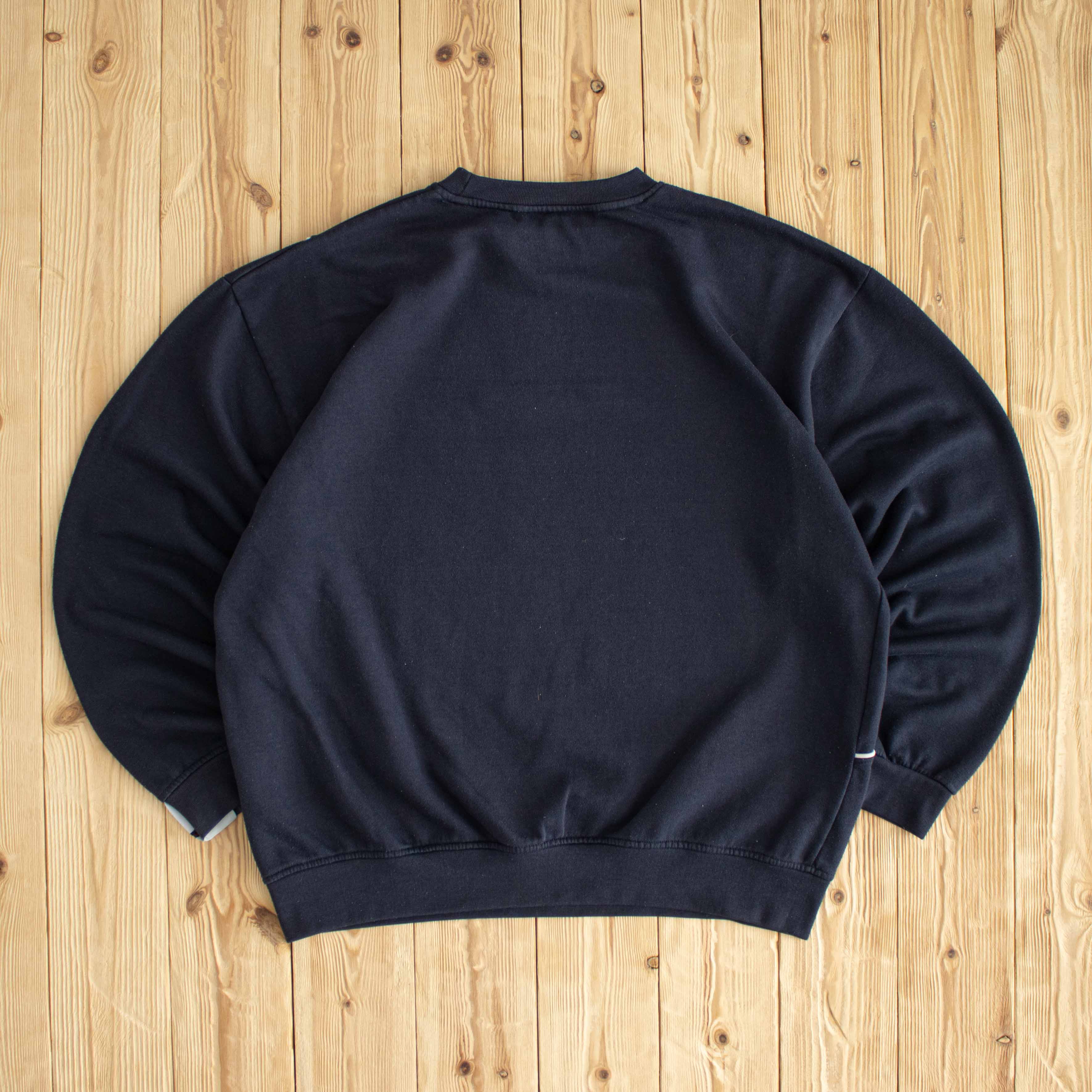 (L) Reebok Athletic Dept. Vintage Embroidered Sweatshirt Blue
