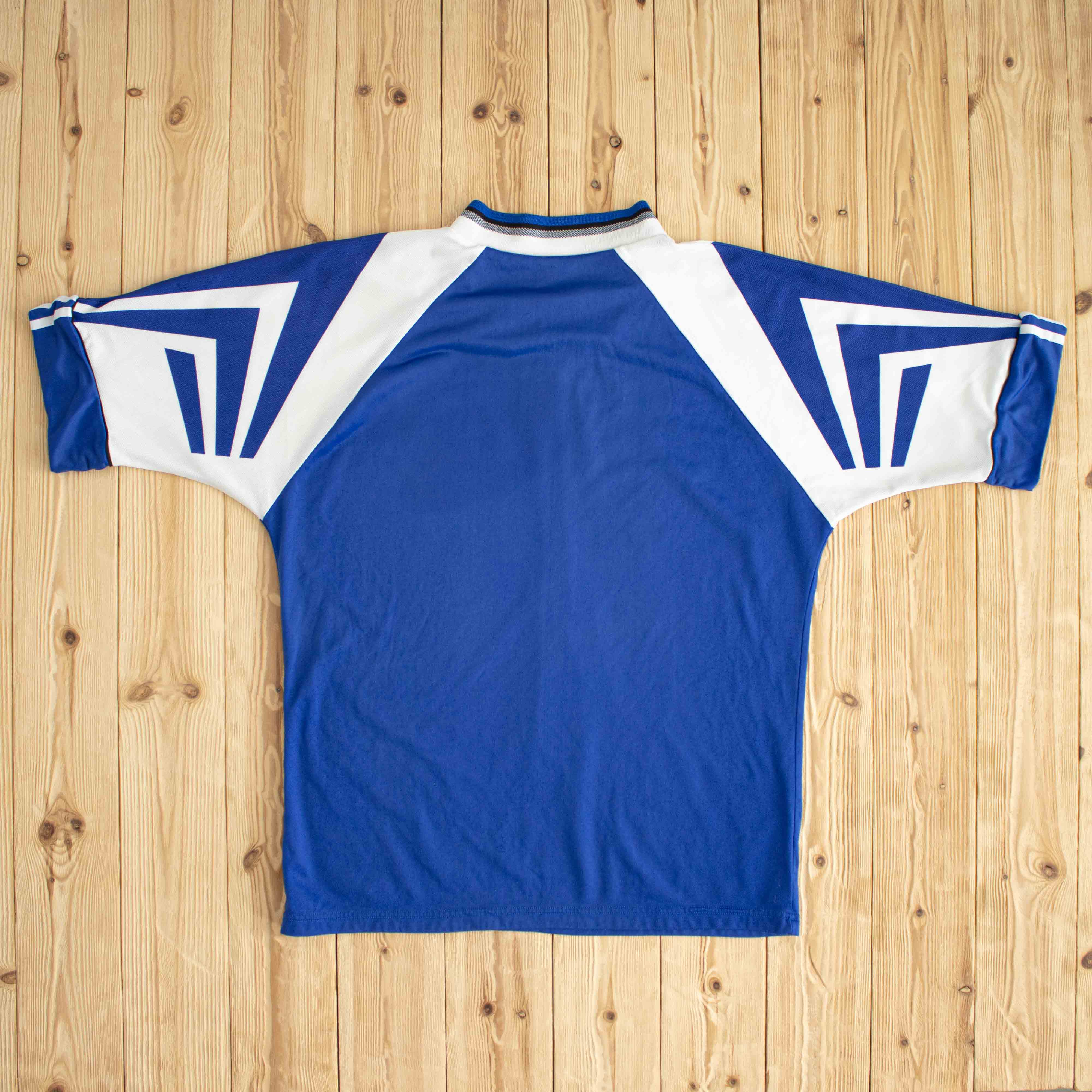 (L) Adidas Vintage Embroidered T-Shirt Blue