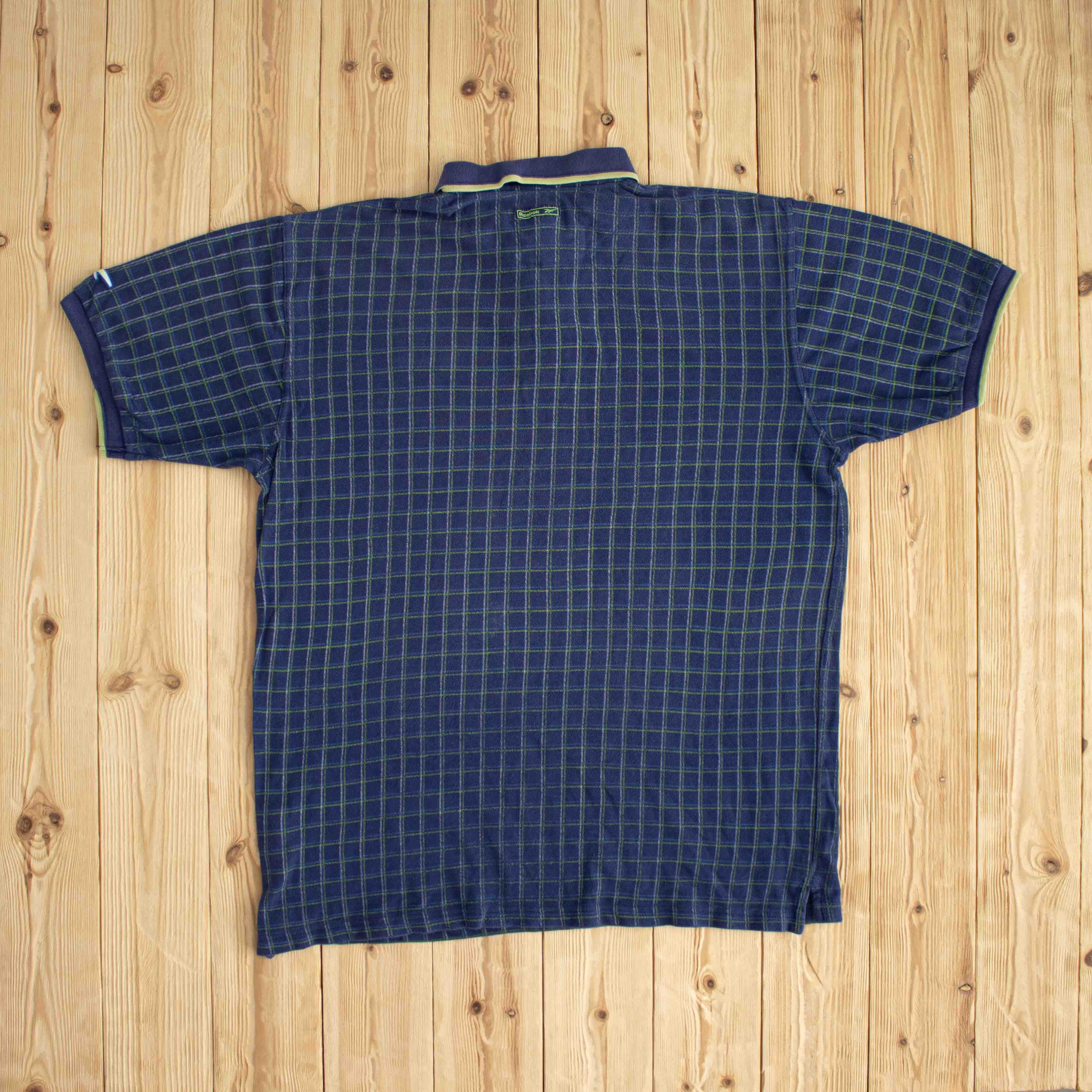 (L) Reebok Vintage Embroidered Polo Blue