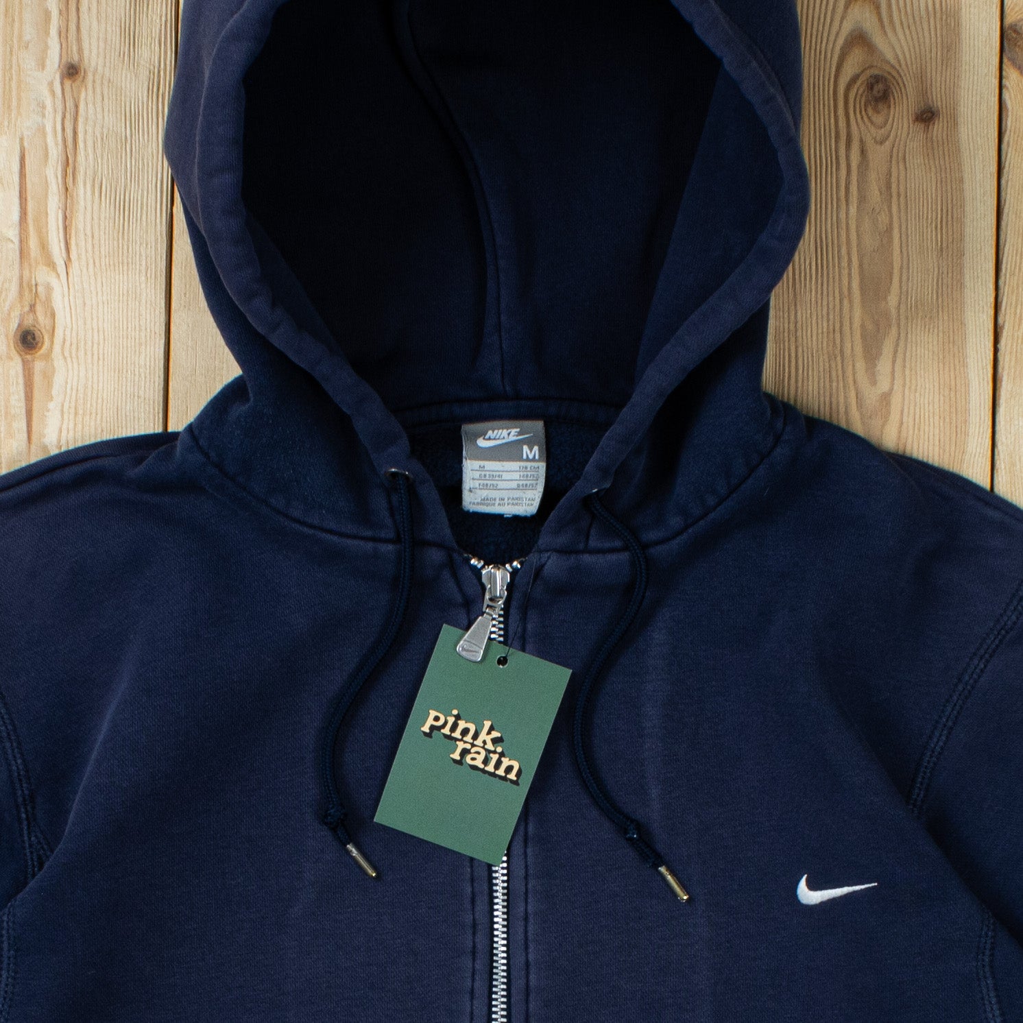 (M) Vintage Nike Essential Embroidered Full-Zip Hoodie