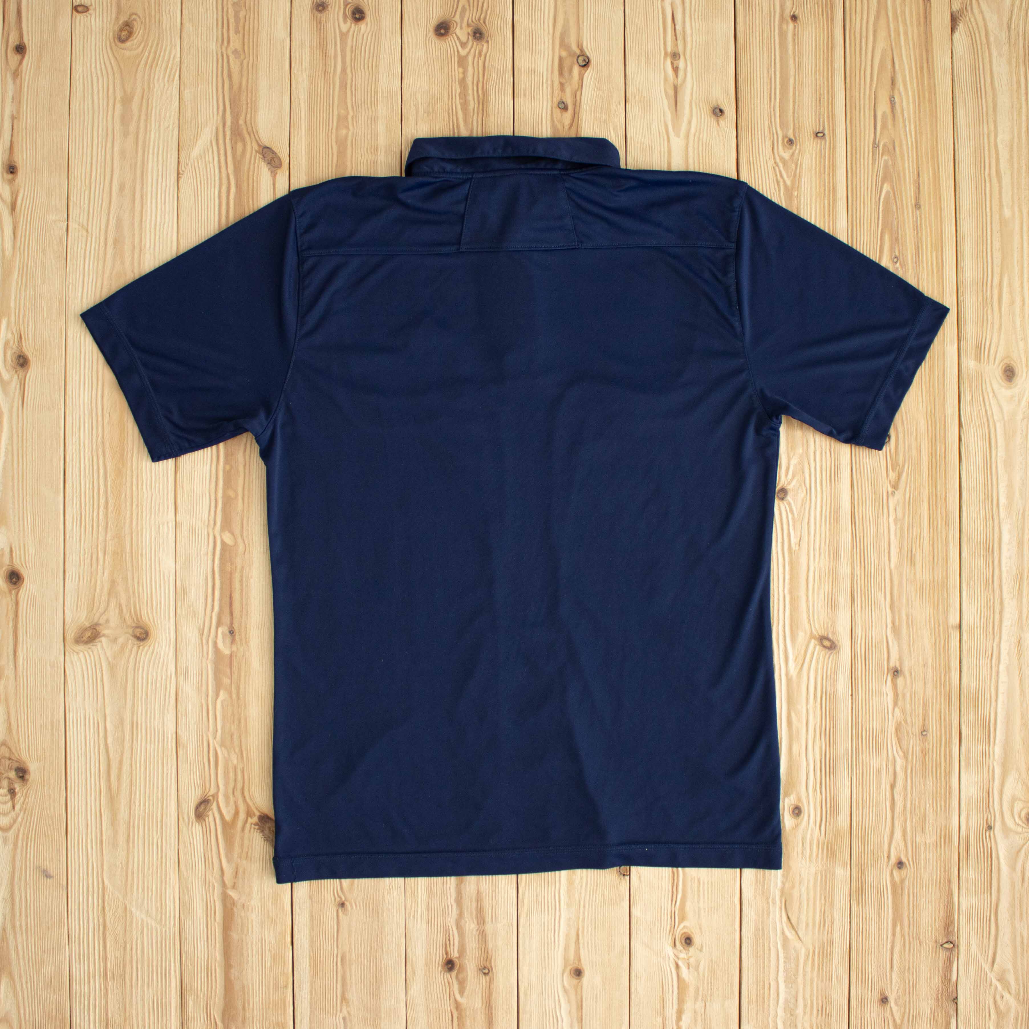 (M) Adidas Vintage Embroidered Polo Blue