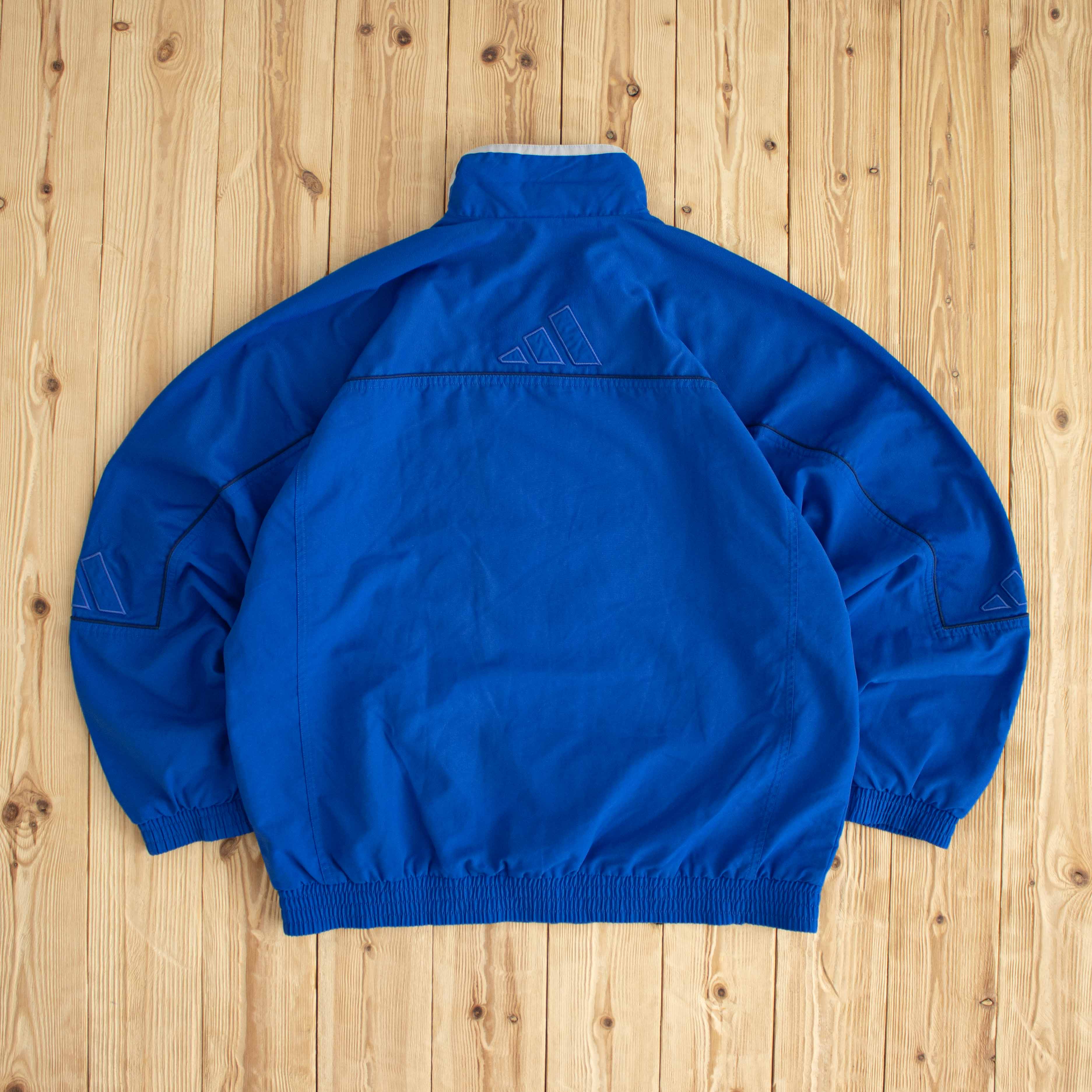 (L) Adidas Vintage Embroidered Jacket Blue