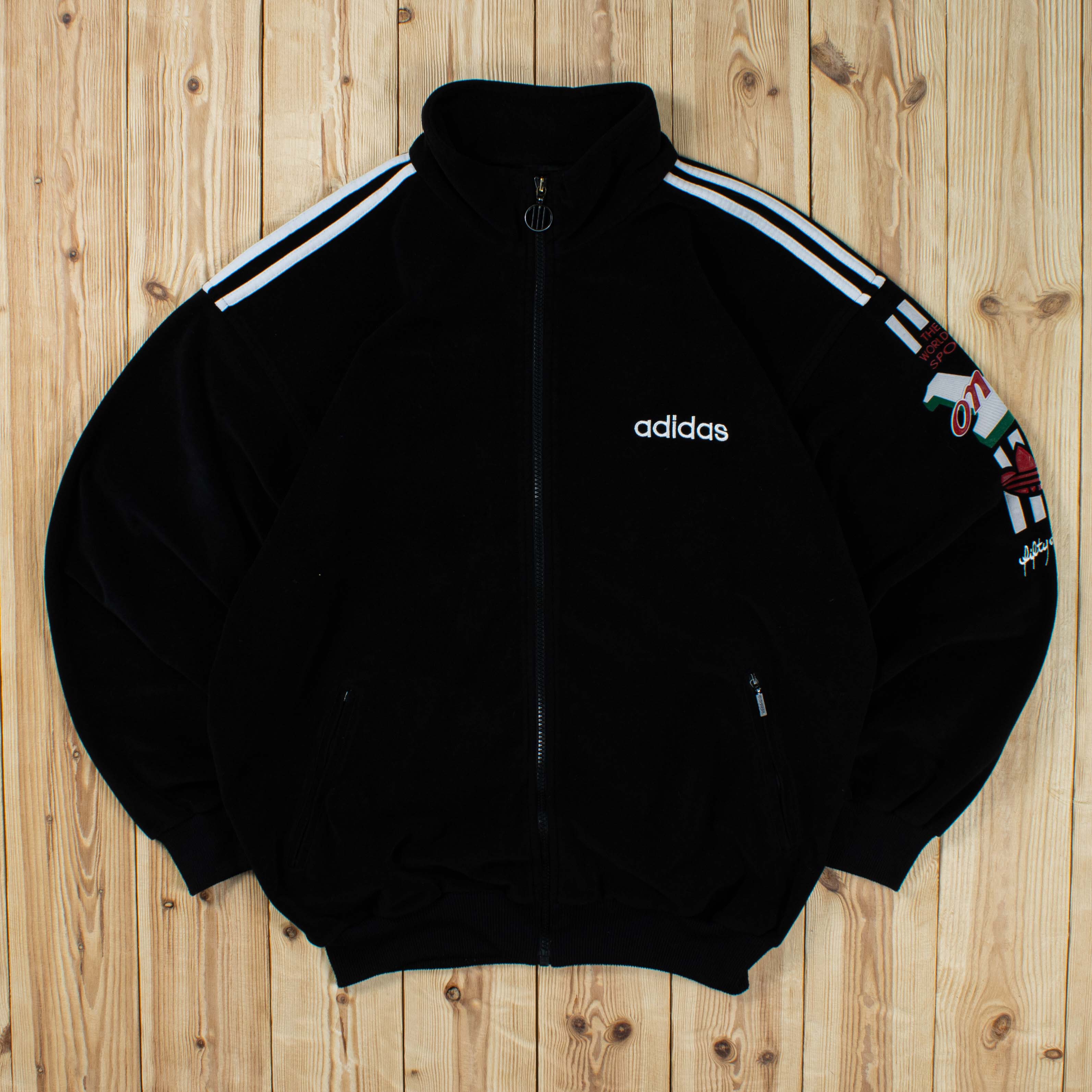(L) Vintage Adidas The World Of Sport Embroidered Sweatshirt