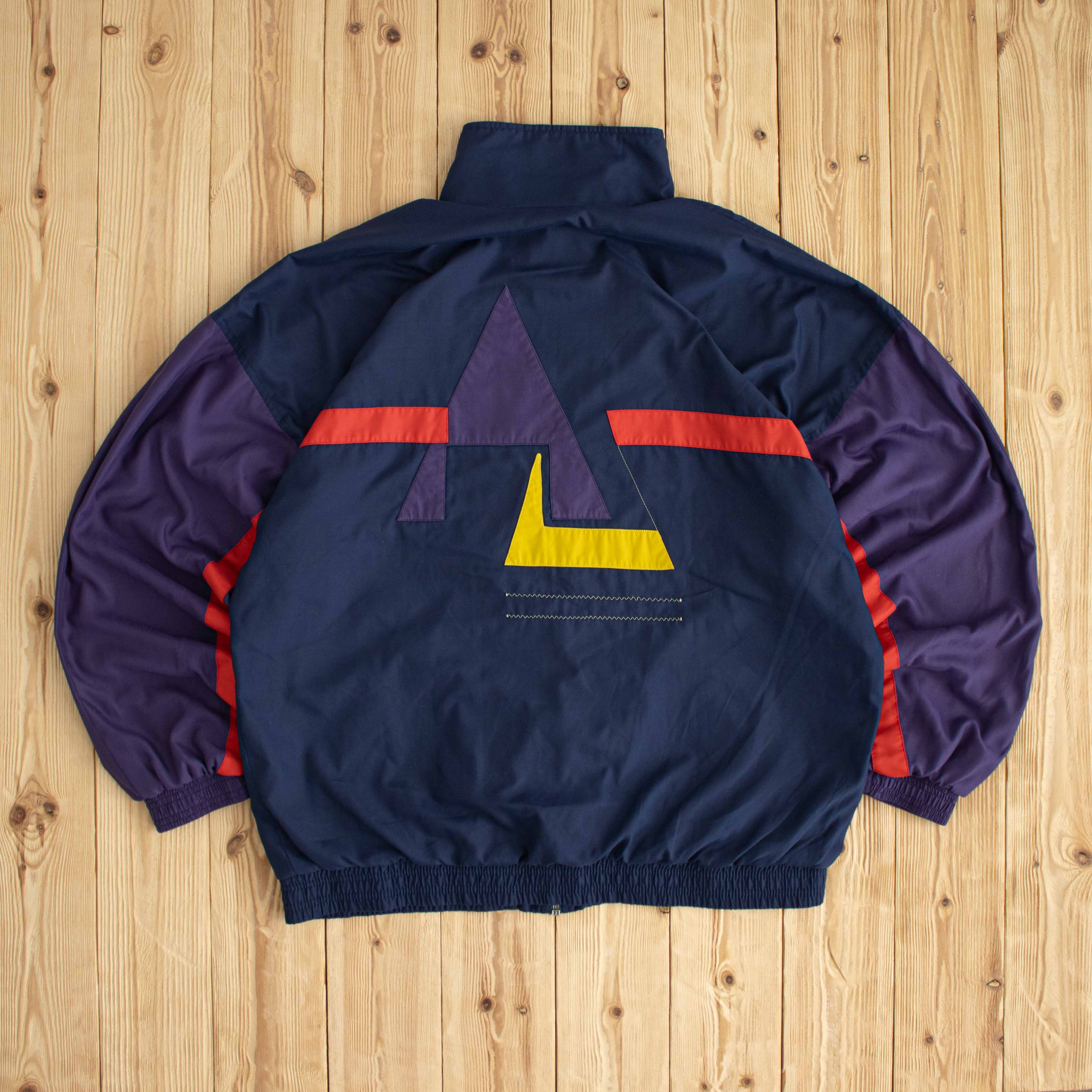 (XL) Adidas Vintage Embroidered Jacket Blue