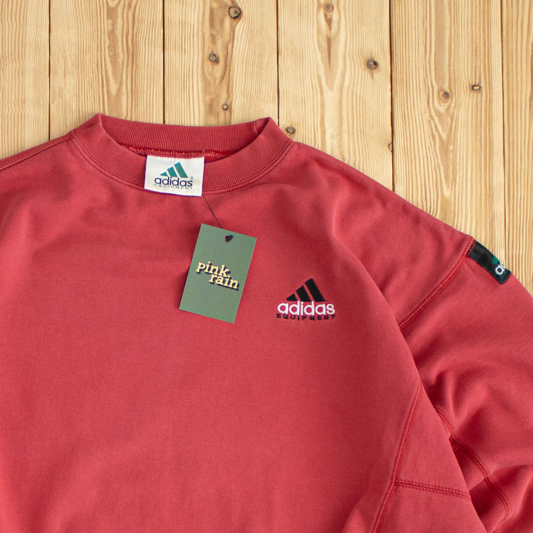 (L) Adidas Equipment Vintage Embroidered Sweatshirt Red