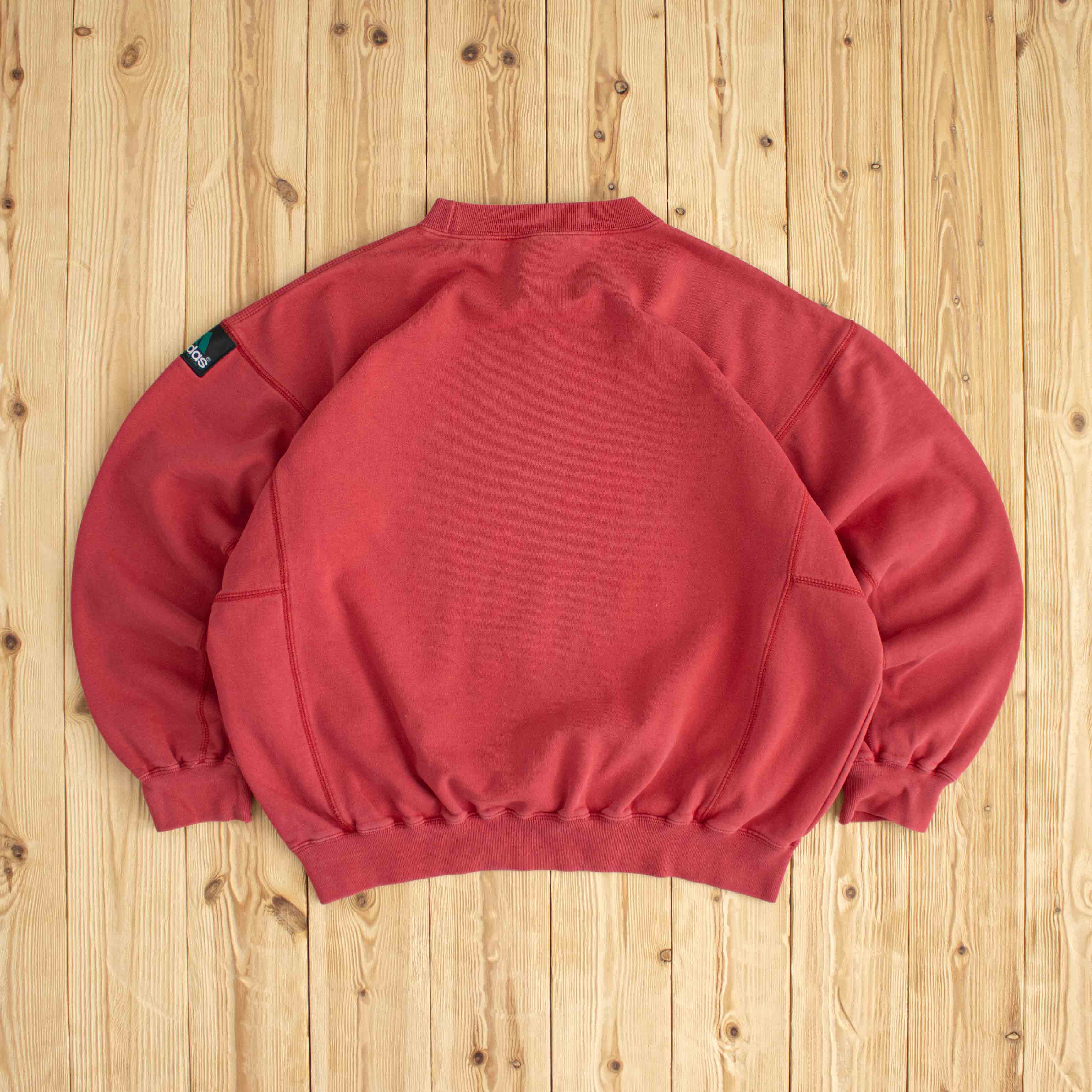 (L) Adidas Equipment Vintage Embroidered Sweatshirt Red