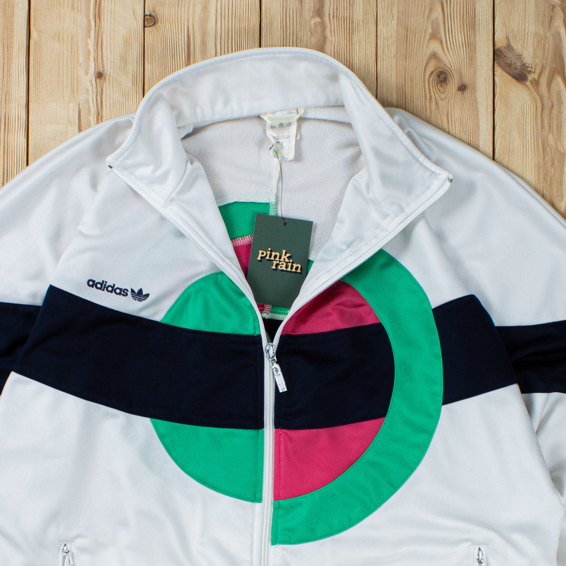 (L) Vintage 80s' Adidas Embroidered Full-Zip