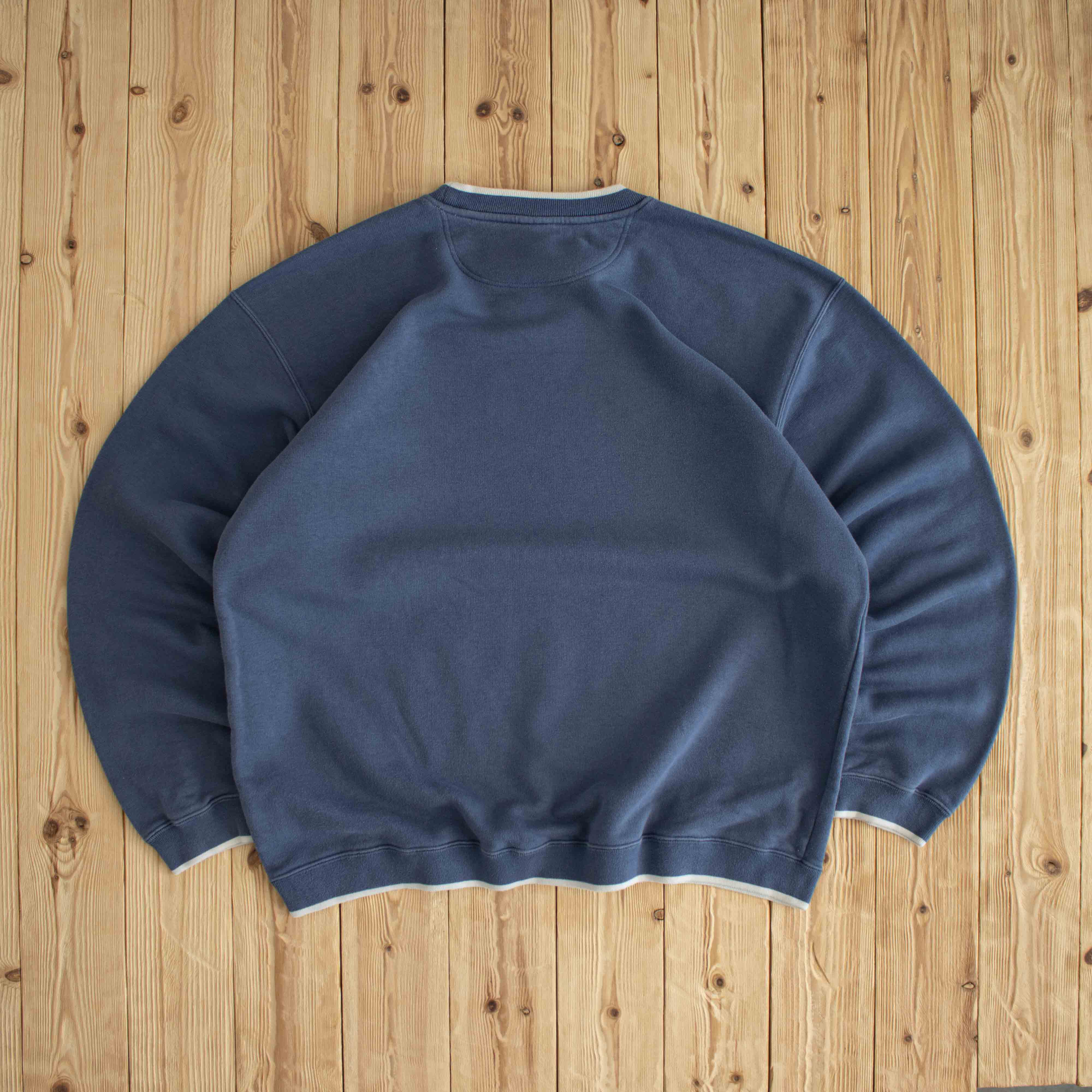 (XL/XXL) Nike Swoosh Vintage Embroidered Sweatshirt Blue