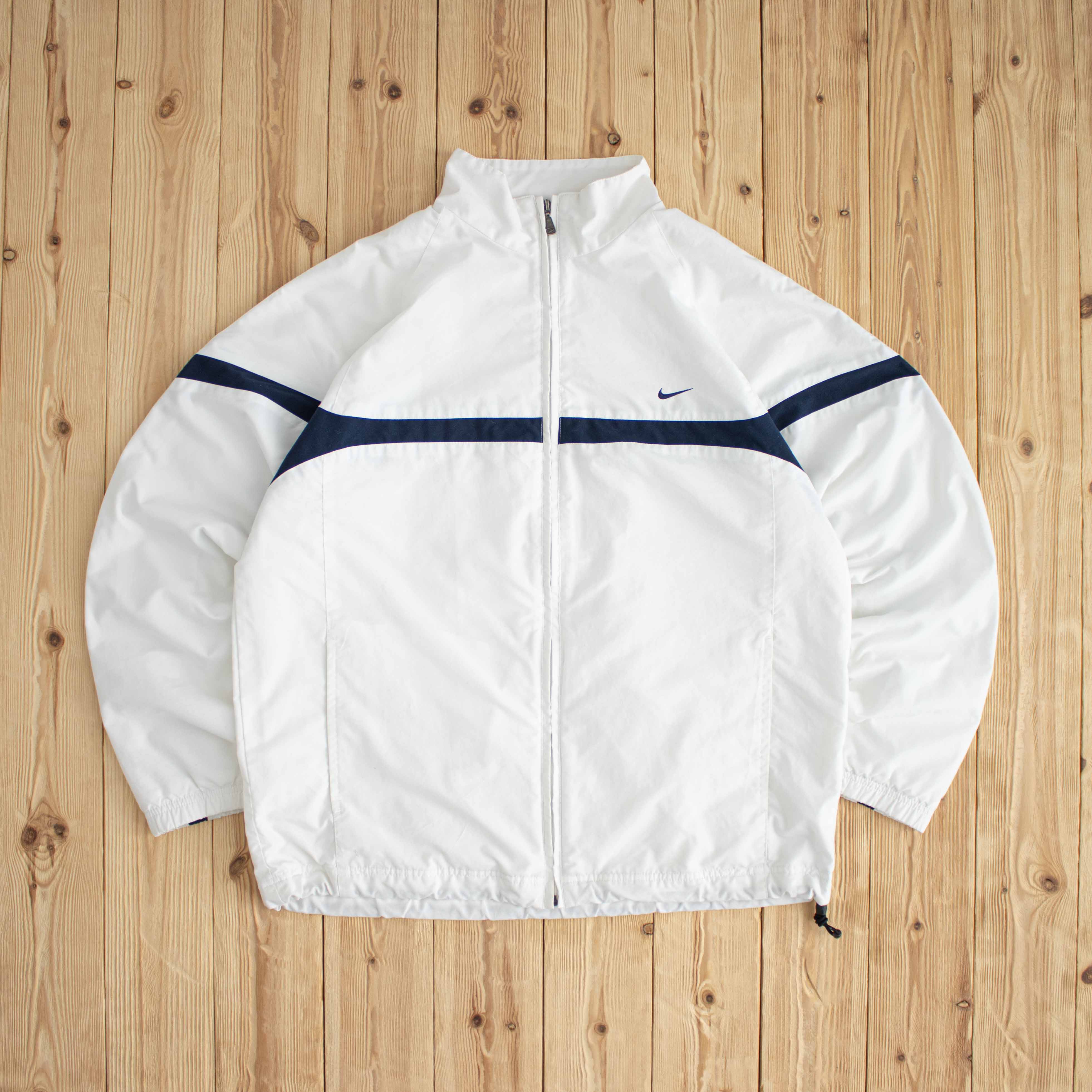 (L) Nike Vintage Swoosh Embroidered Jacket White