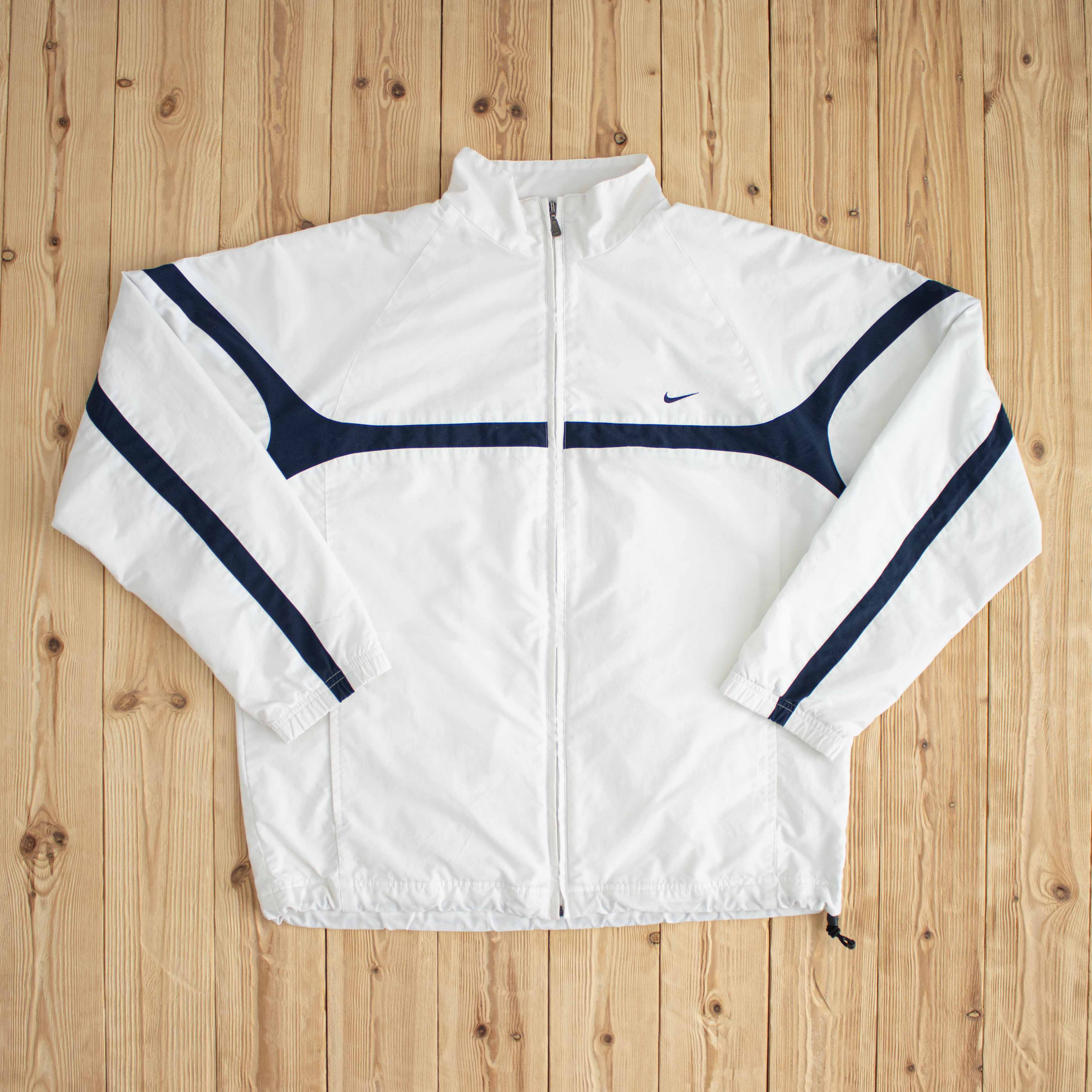 (L) Nike Vintage Swoosh Embroidered Jacket White
