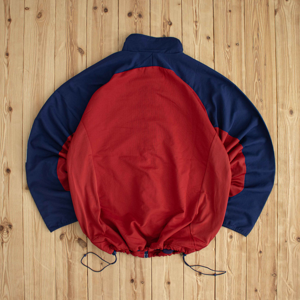 (L) Adidas Vintage Embroidered Jacket Red Blue