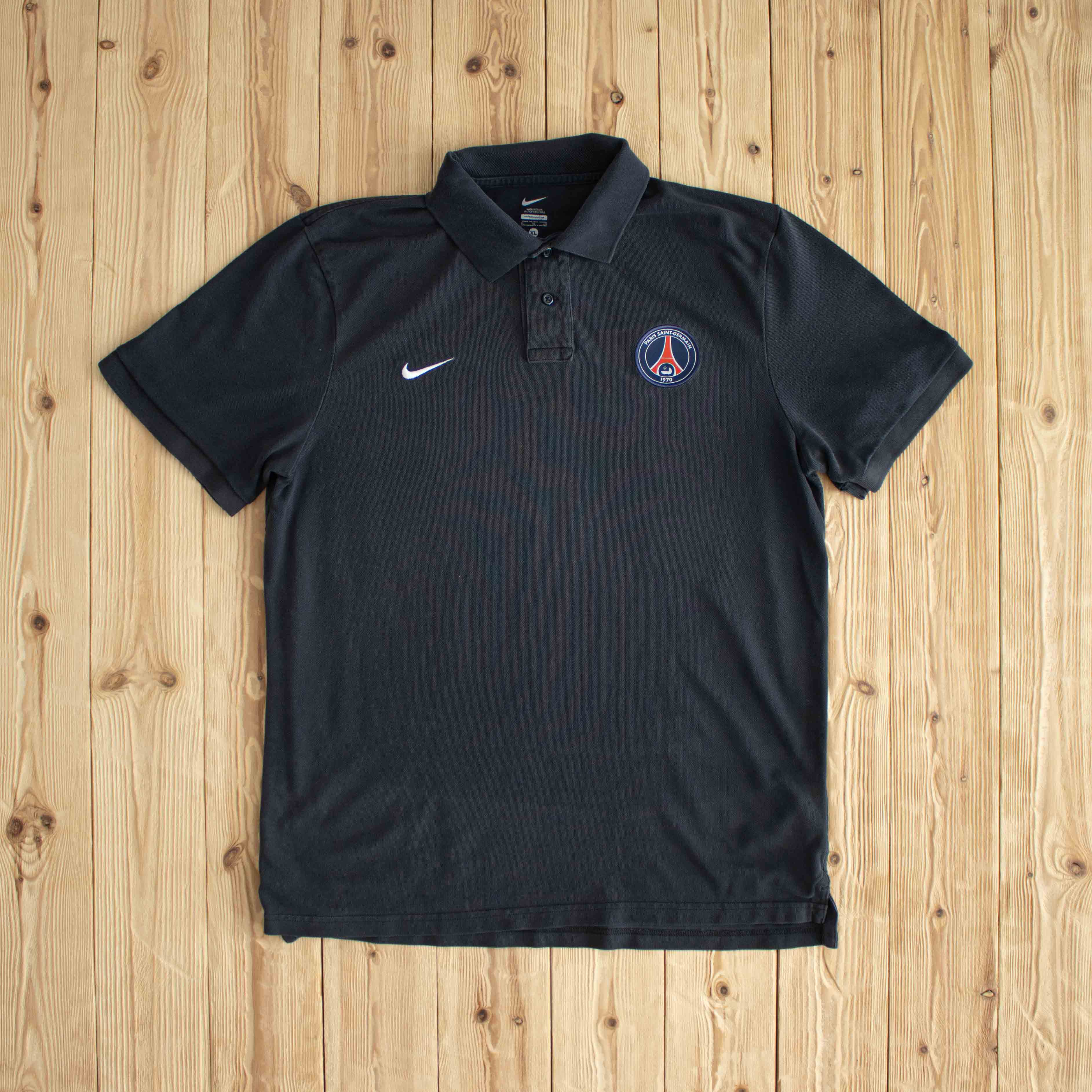 (L) Nike Paris Saint Germain Embroidered Polo Black