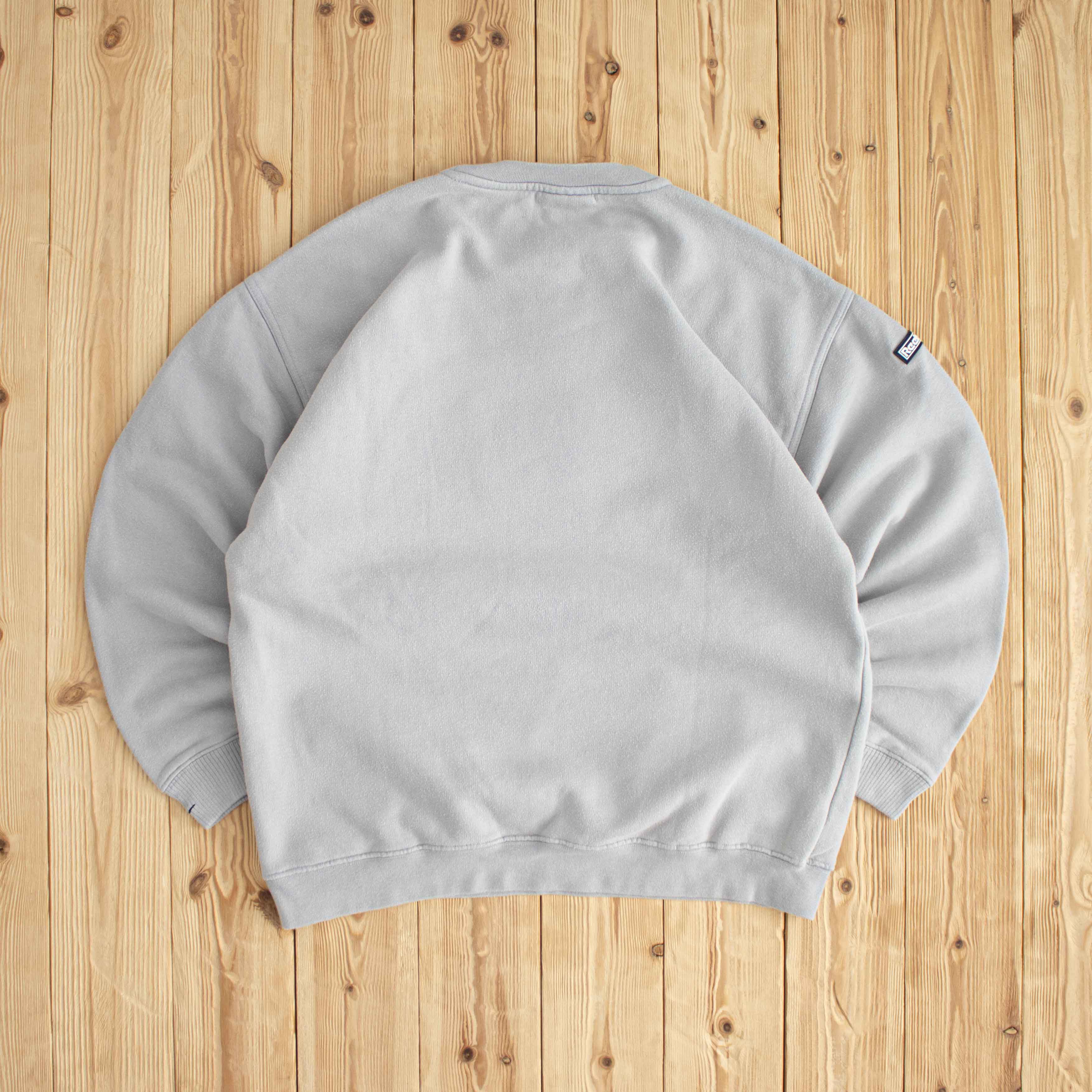 (L) Reebok Athletic Dept. Vintage Embroidered Sweatshirt Gray