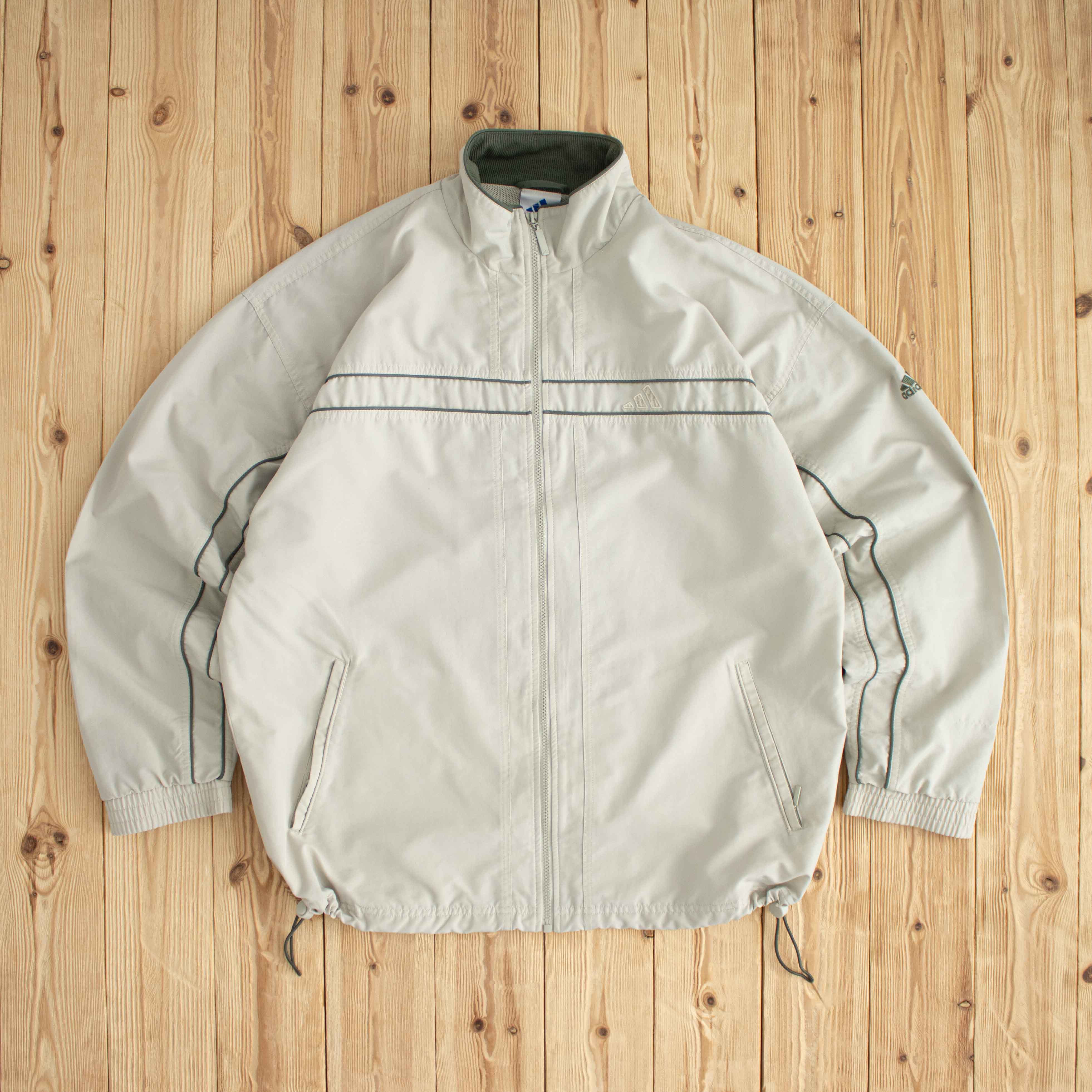 (XL) Adidas Vintage Embroidered Jacket Beige