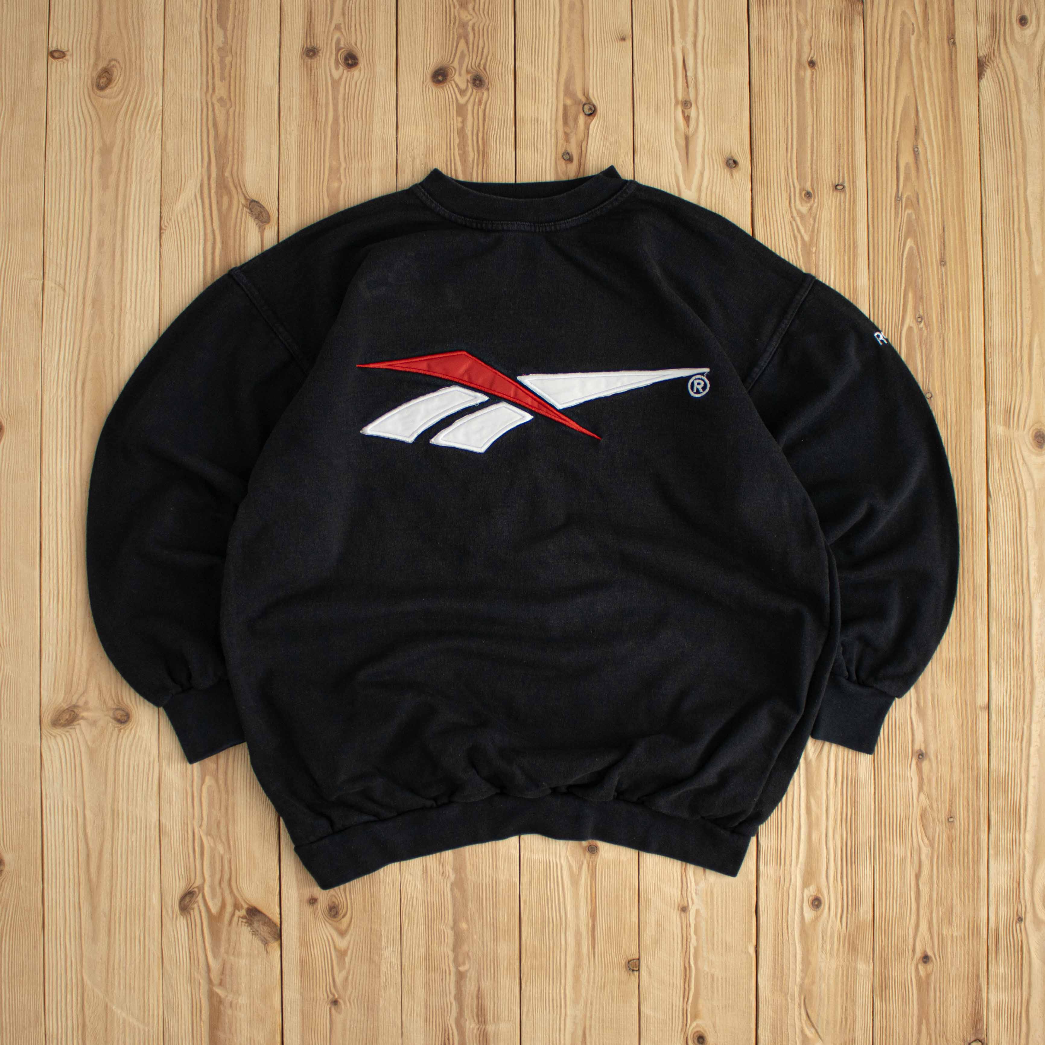 (M) Reebok Vintage Embroidered Sweatshirt Black