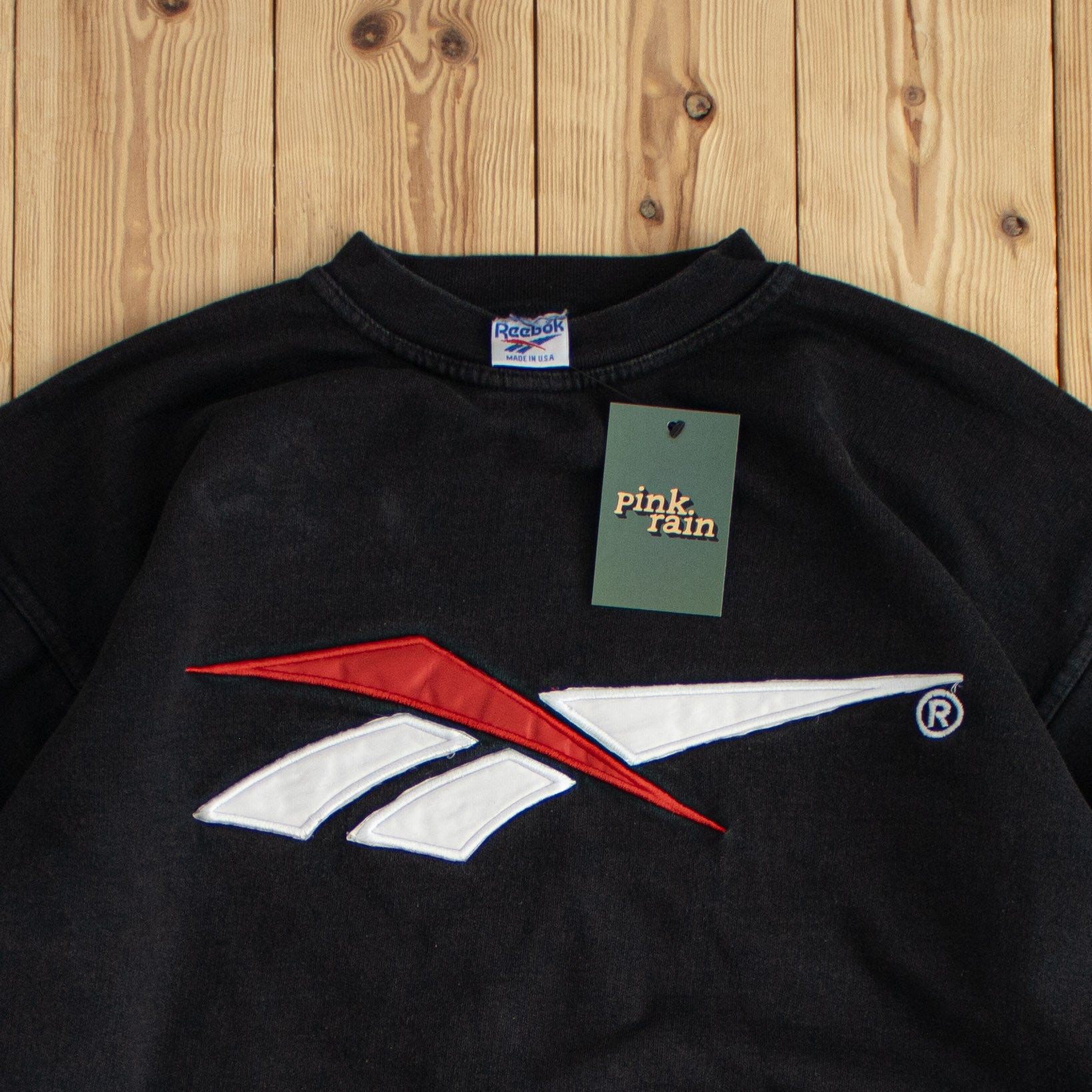 (M) Reebok Vintage Embroidered Sweatshirt Black