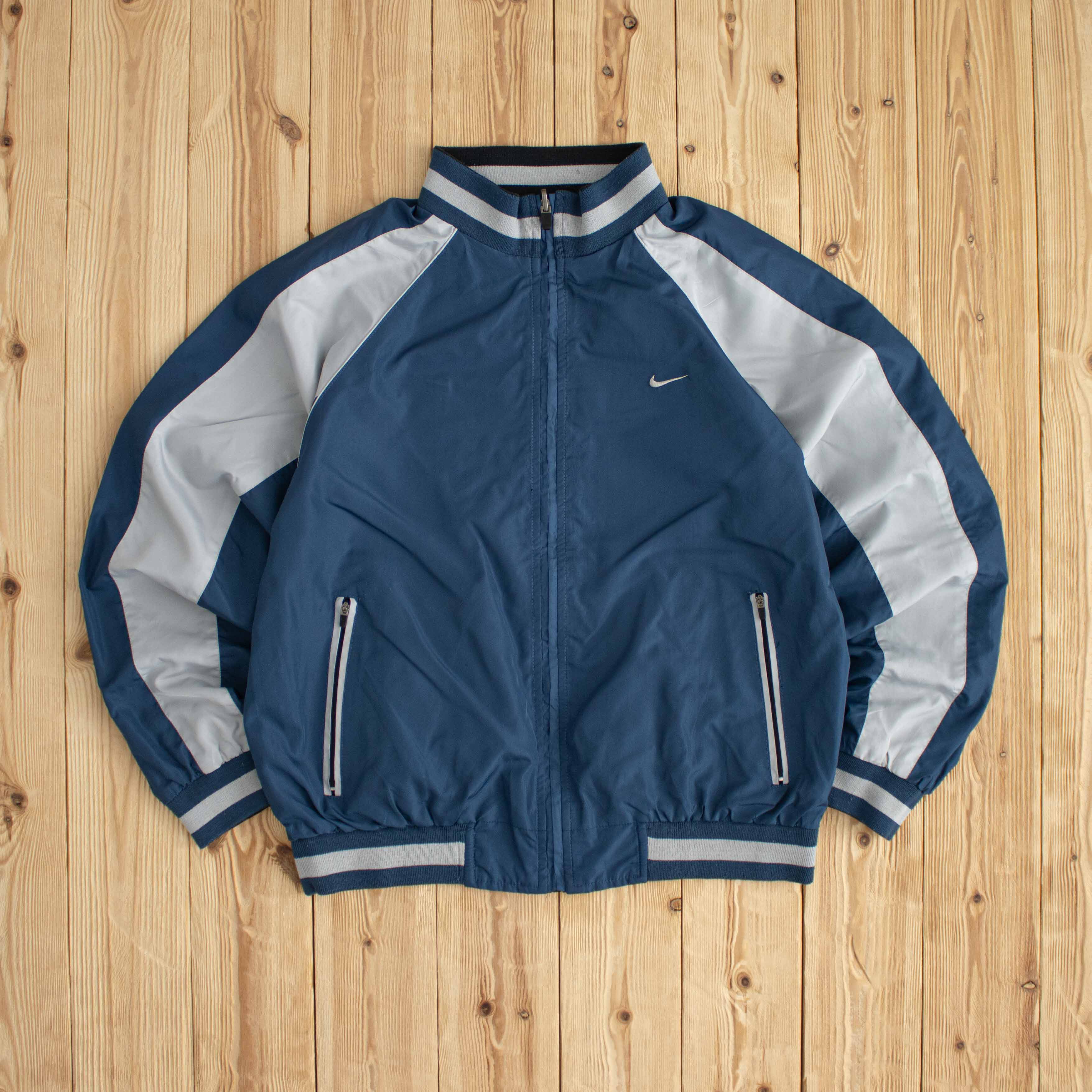 (M) Nike Vintage Reversible Embroidered Track Jacket Blue Black