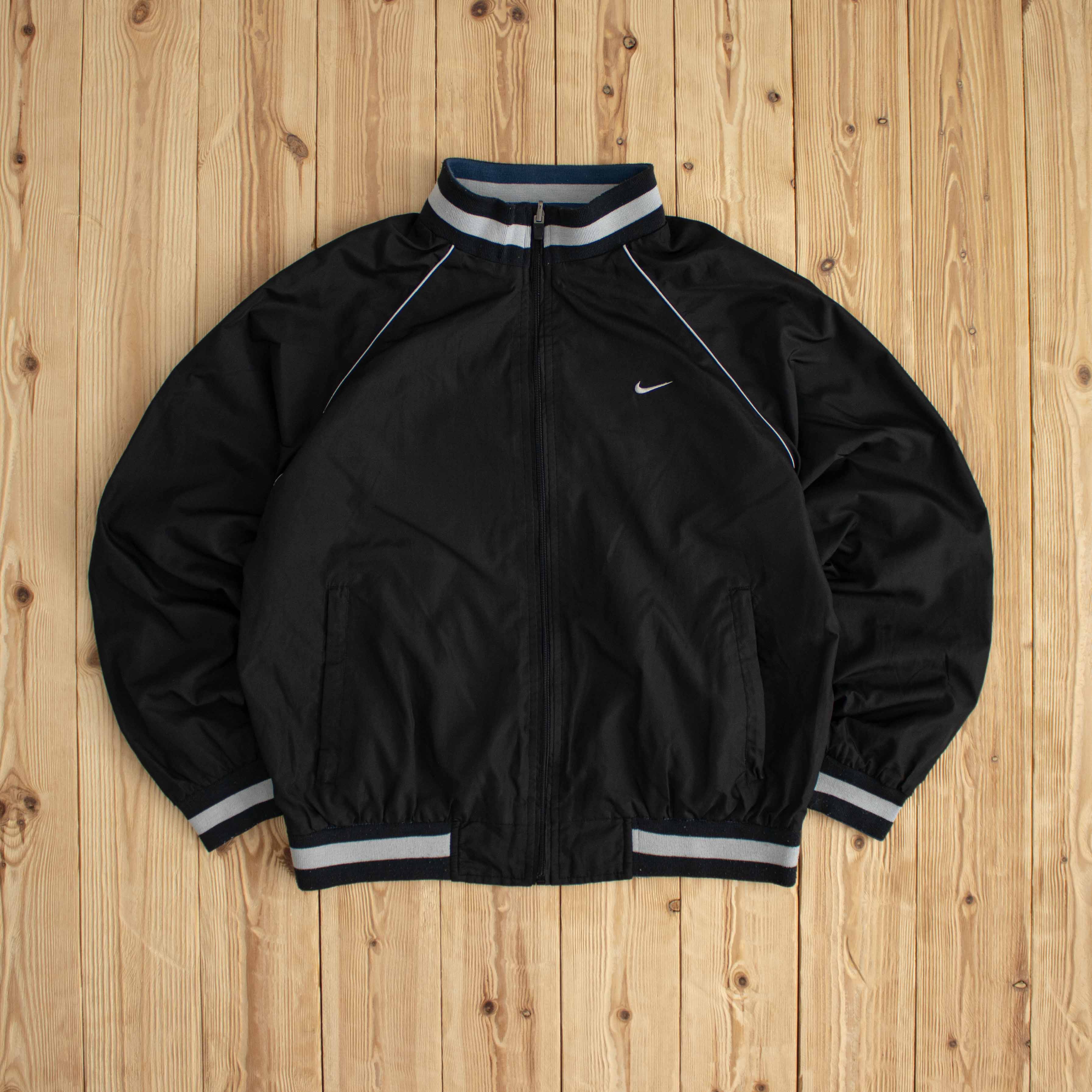 (M) Nike Vintage Reversible Embroidered Track Jacket Blue Black