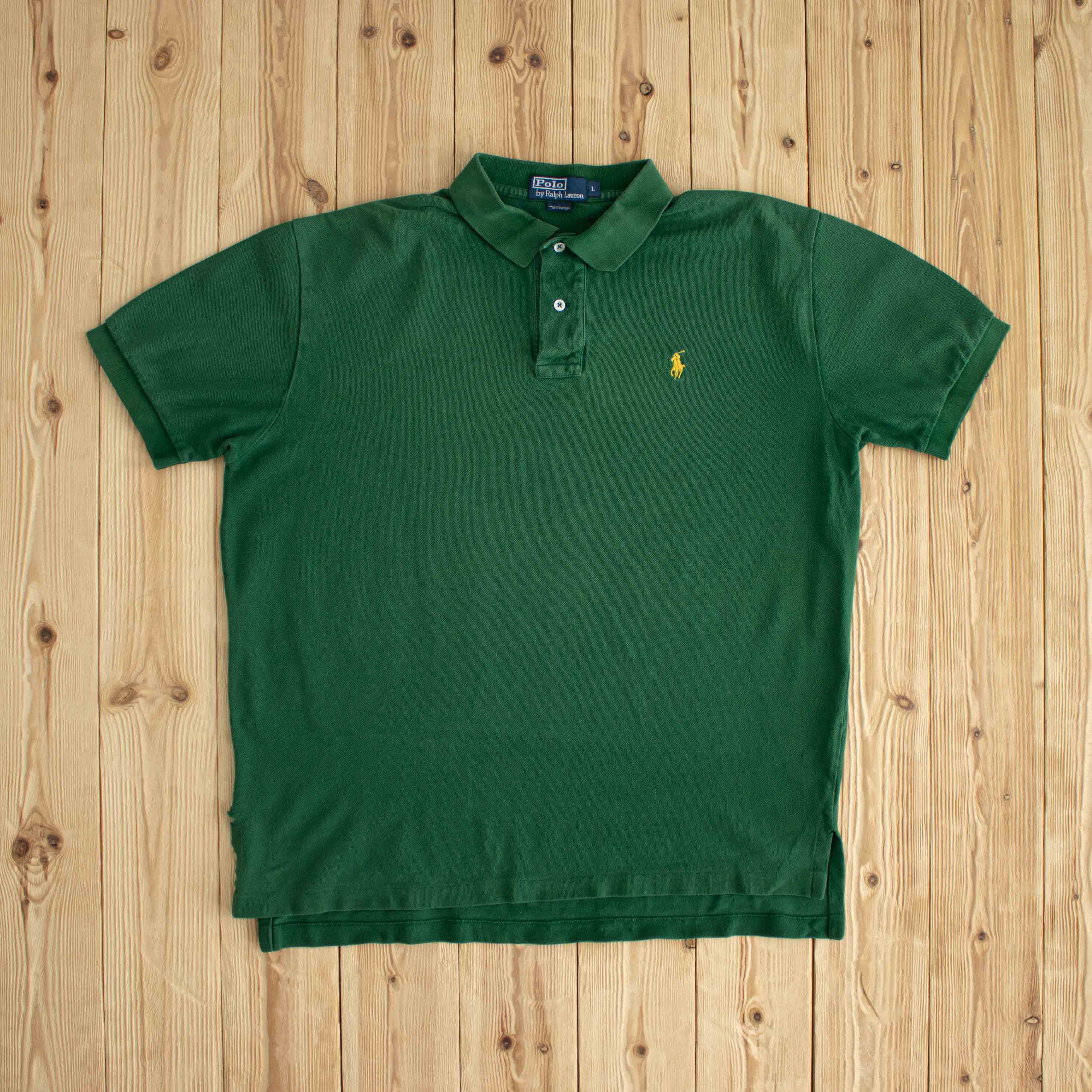 (L) Polo Ralph Lauren Vintage Embroidered Polo T-Shirt Green