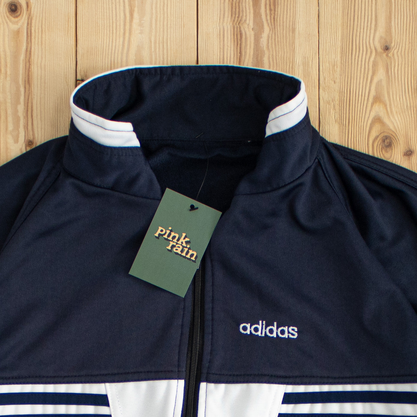 (M) Vintage Adidas Embroidered Full-Zip Sweatshirt