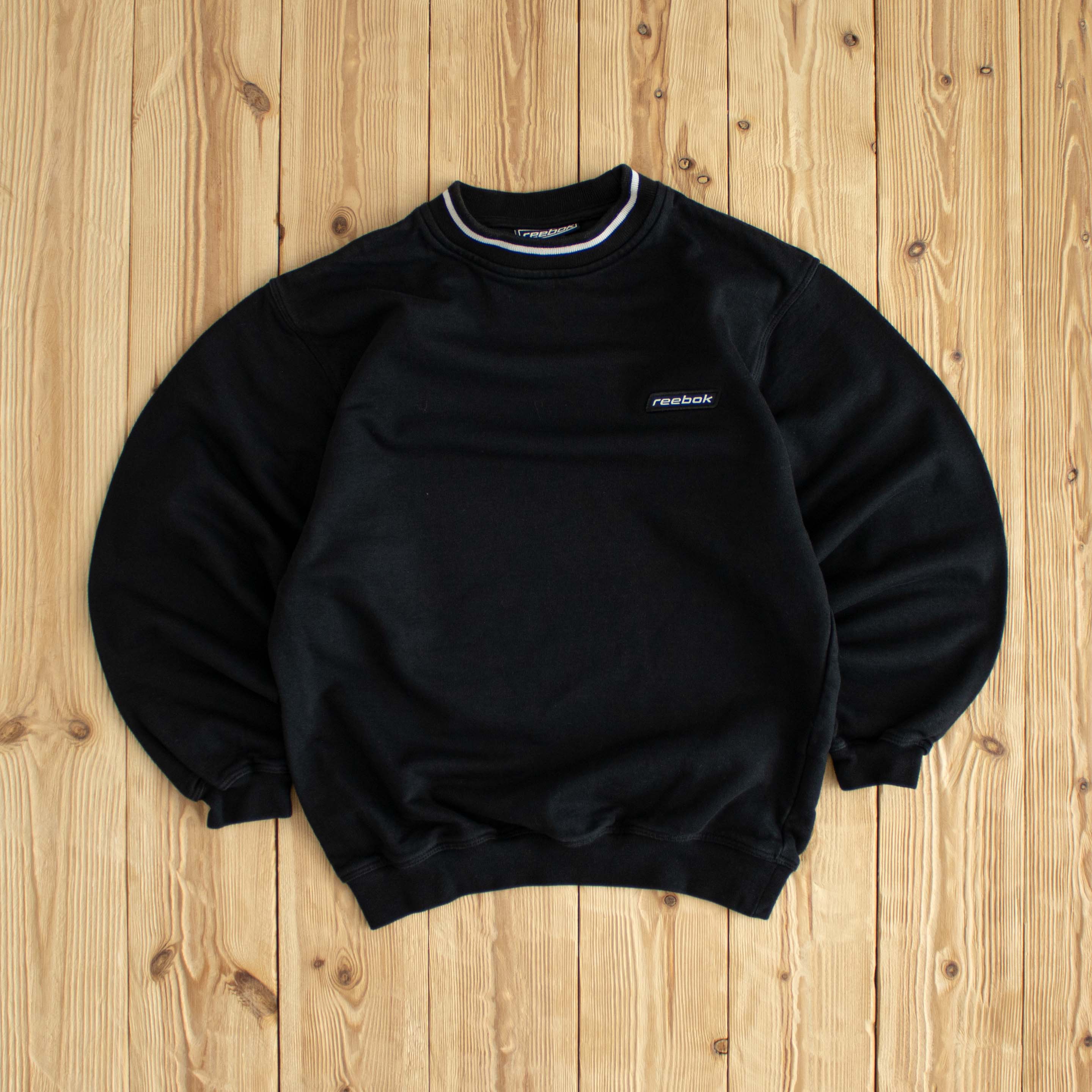 (XS) Reebok Vintage Essential Embroidered Sweatshirt Black