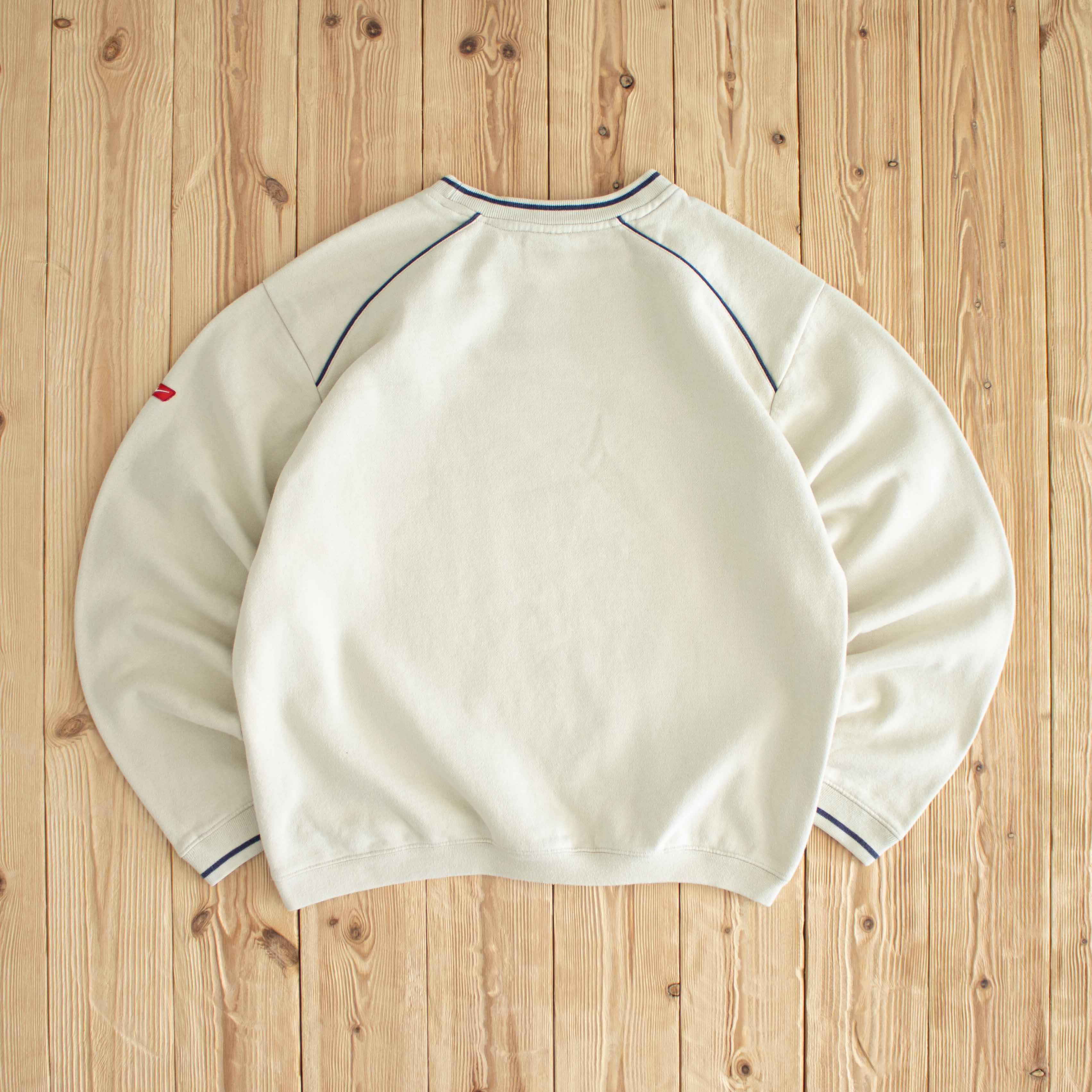 (M) Nike Spell Out Vintage Embroidered Sweatshirt Beige