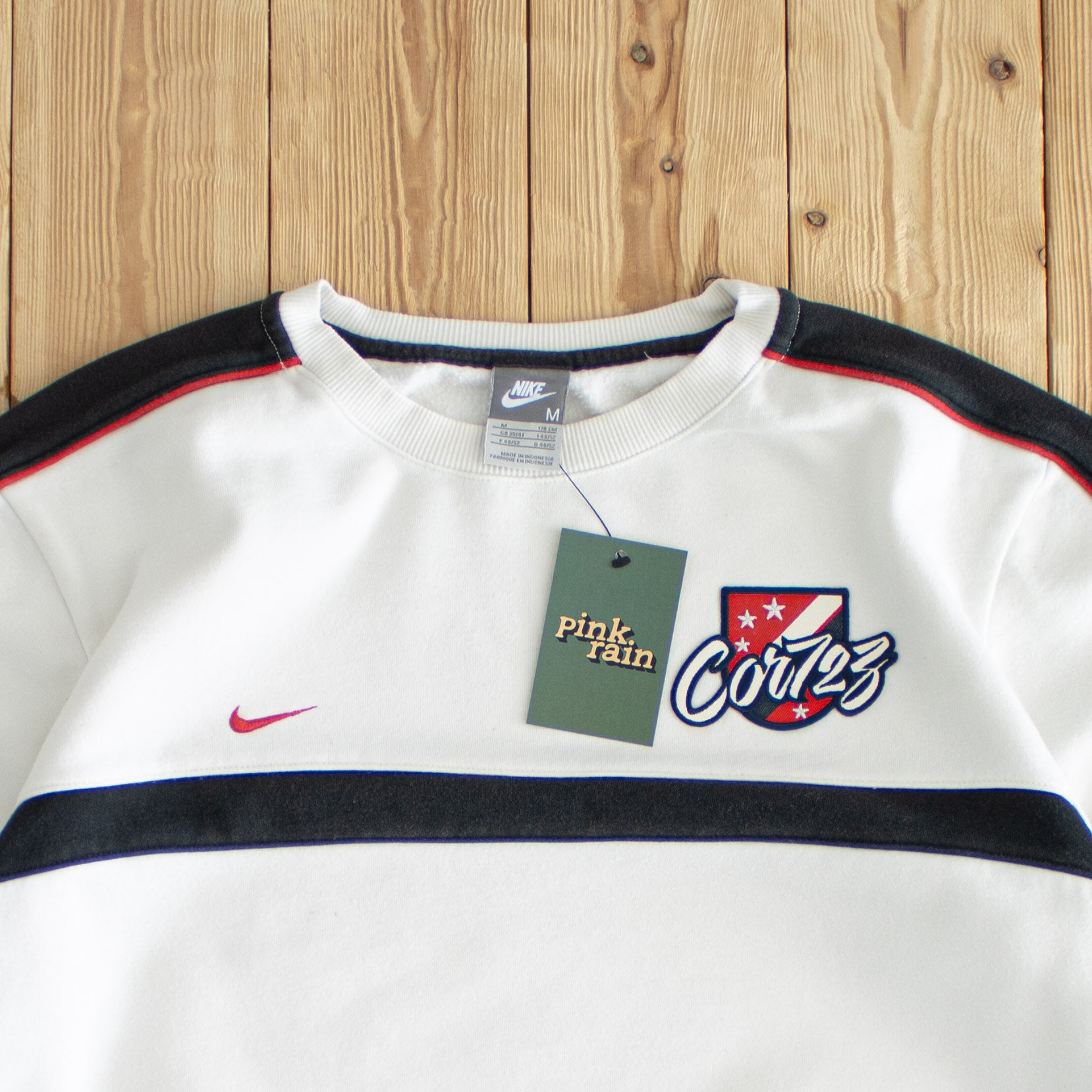 (M) Nike Cortez Vintage Embroidered Sweatshirt Beige