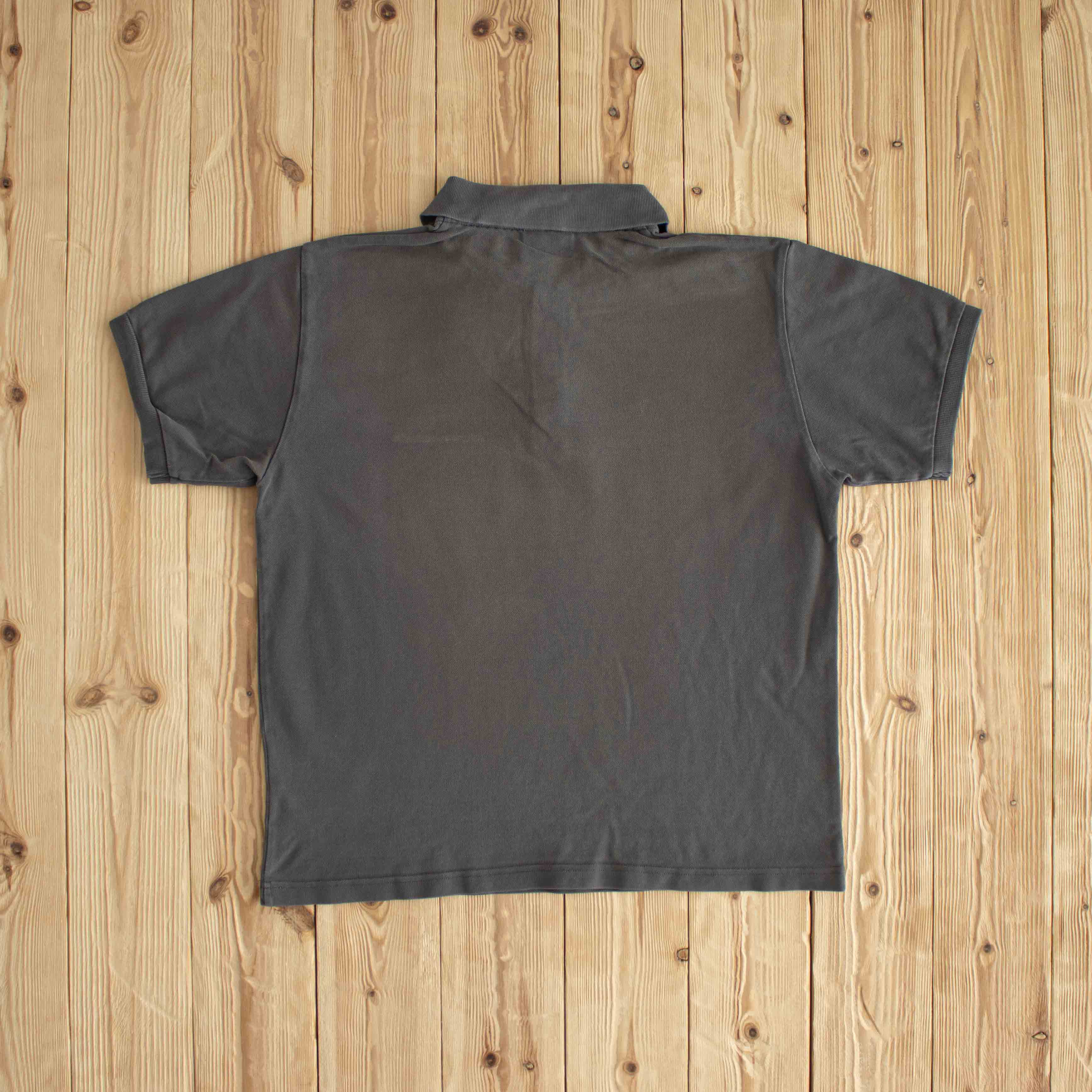 (S/M) Porsche Embroidered Polo Shirt Gray