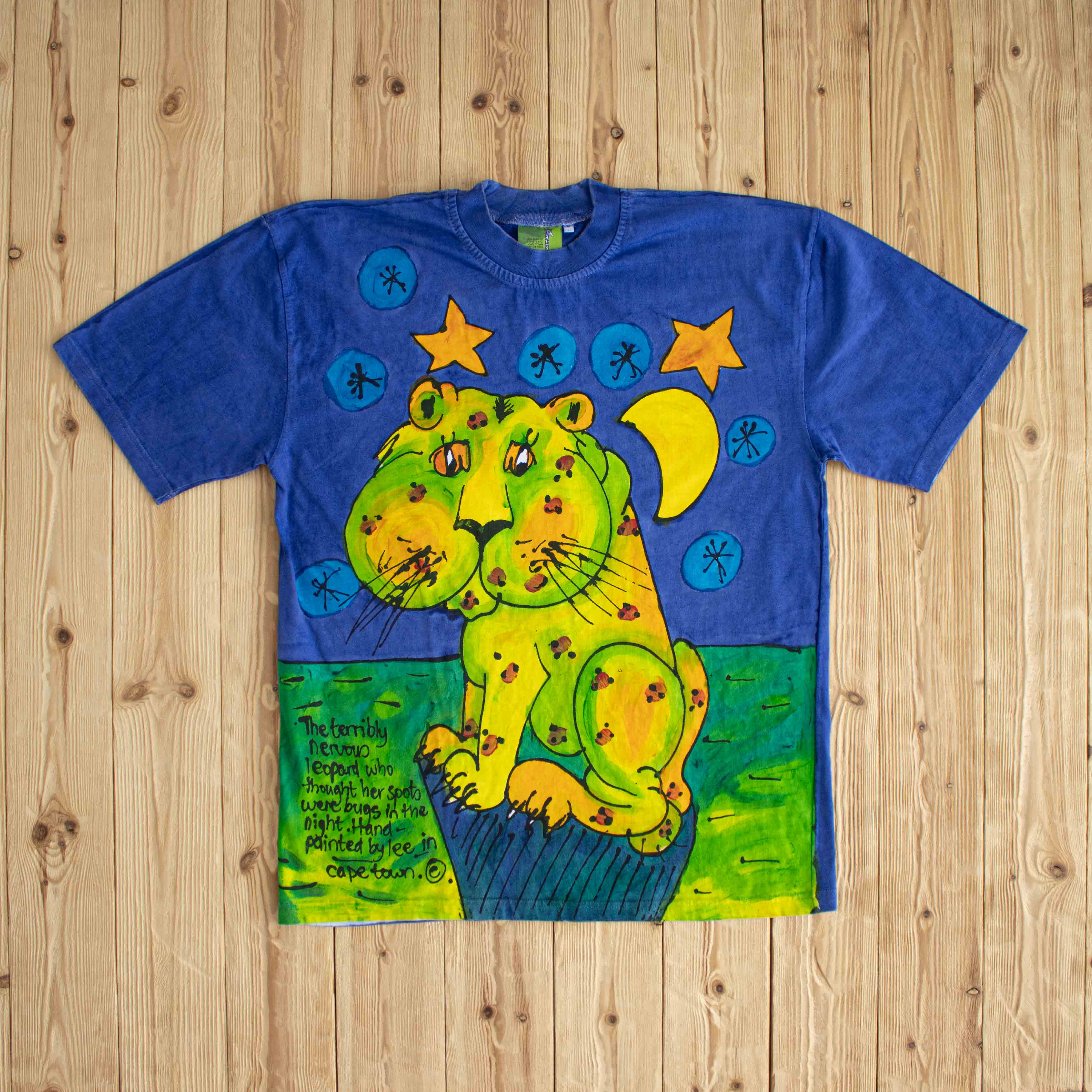 (L) Ark Hand Painted Vintage T-Shirt Blue