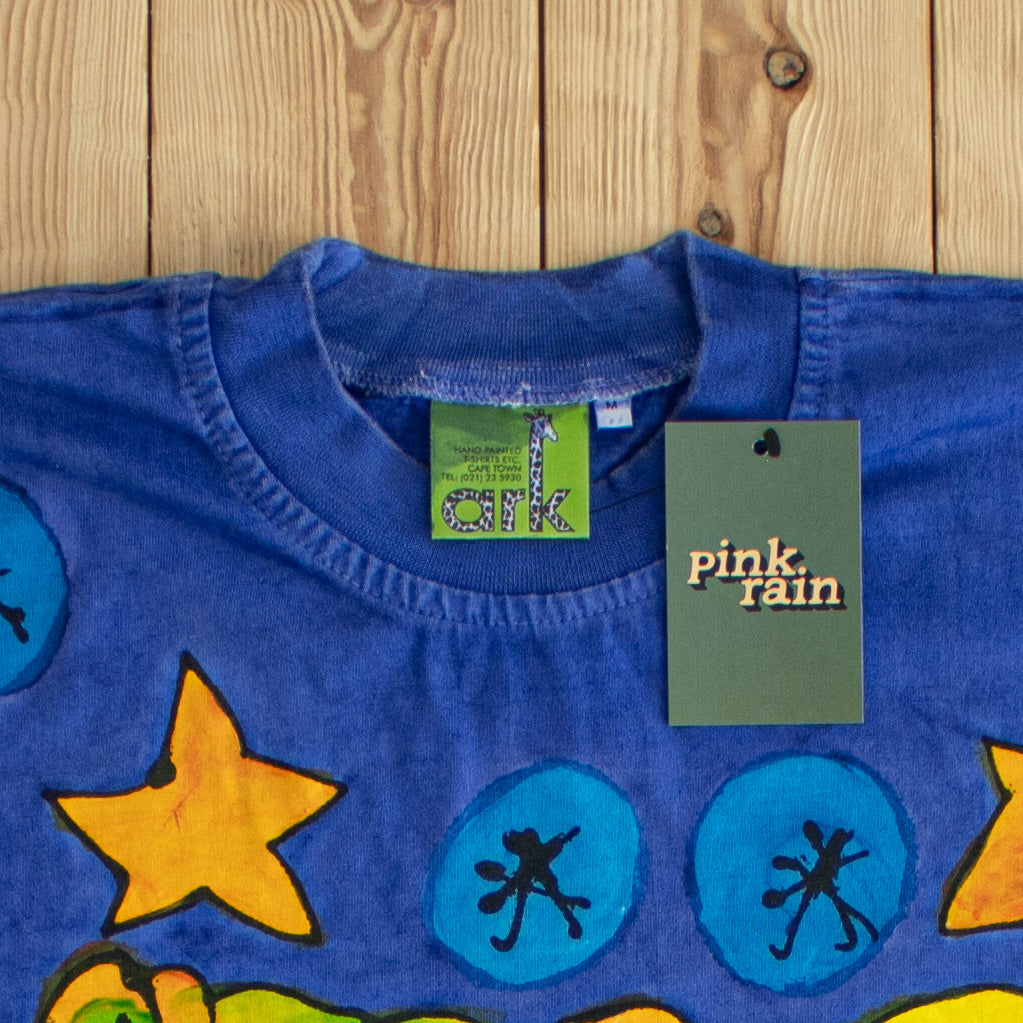 (L) Ark Hand Painted Vintage T-Shirt Blue