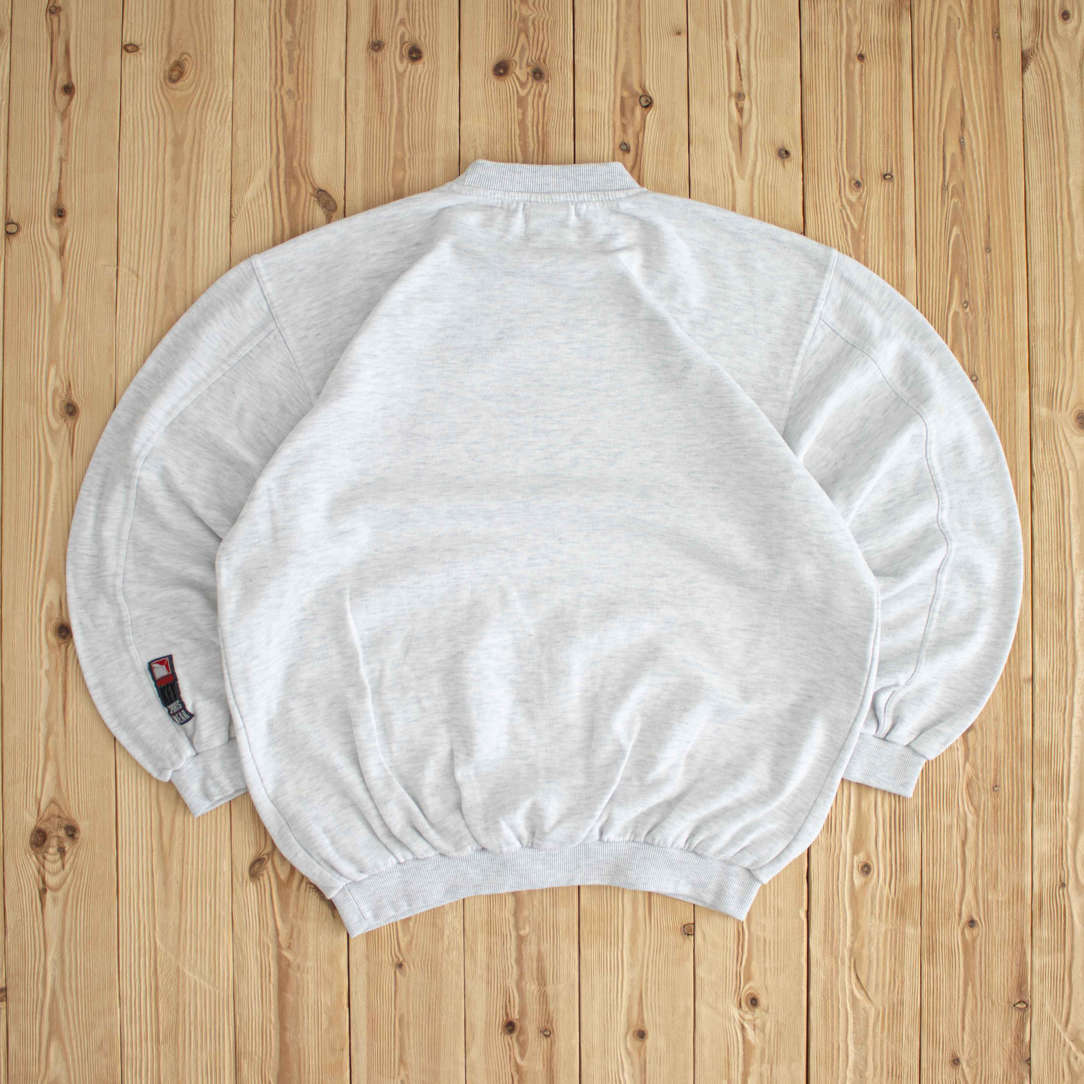 (XL) Puma Vintage Essential Embroidered Sweatshirt White