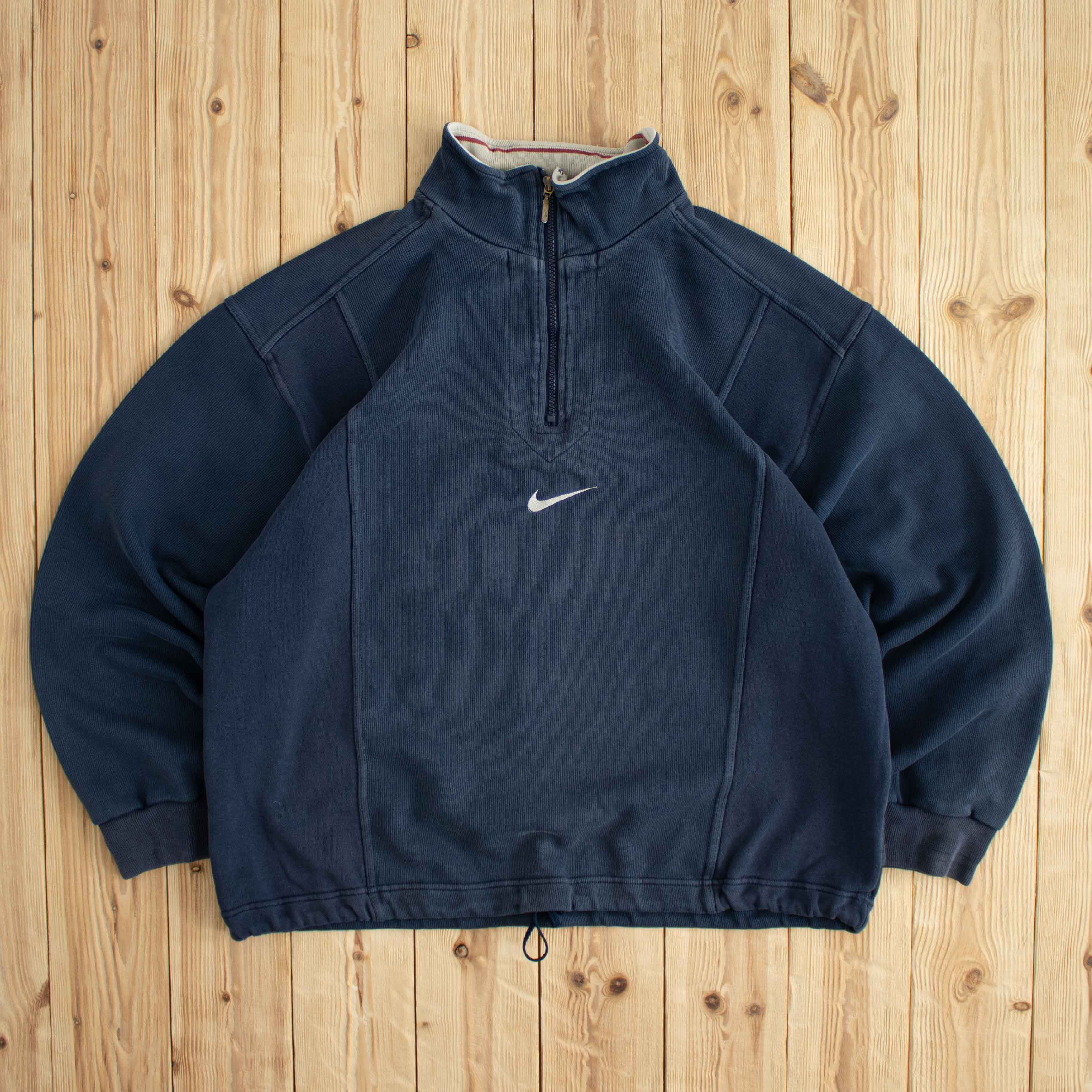 (L) Vintage Nike Center Swoosh Embroidered Quarter-Zip