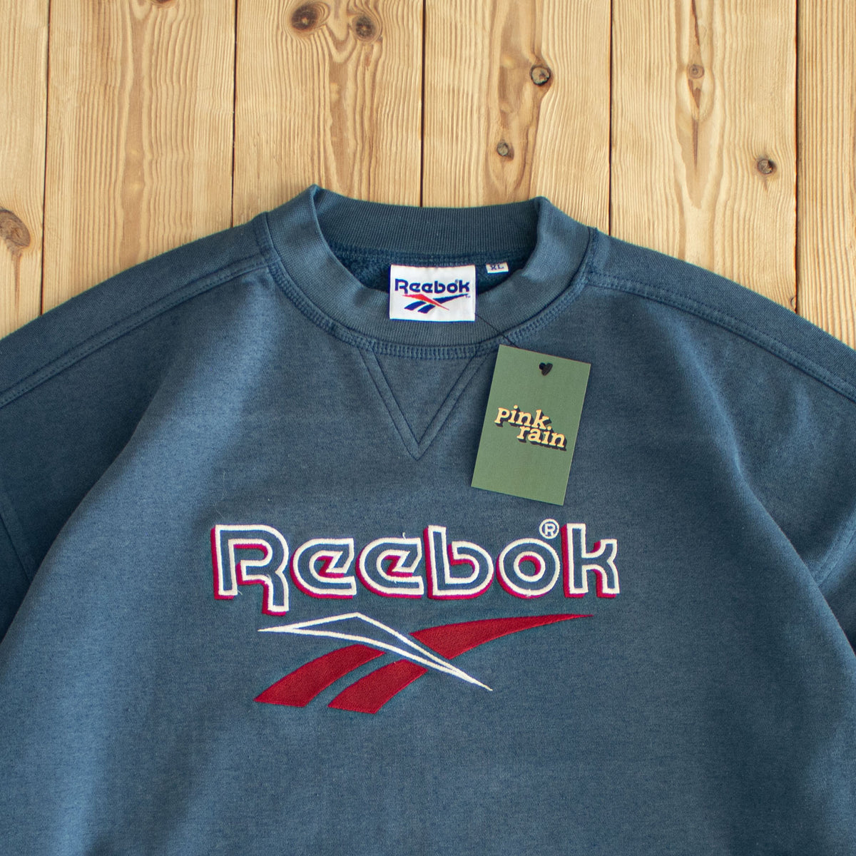(L) Reebok Vintage Embroidered Sweatshirt Blue