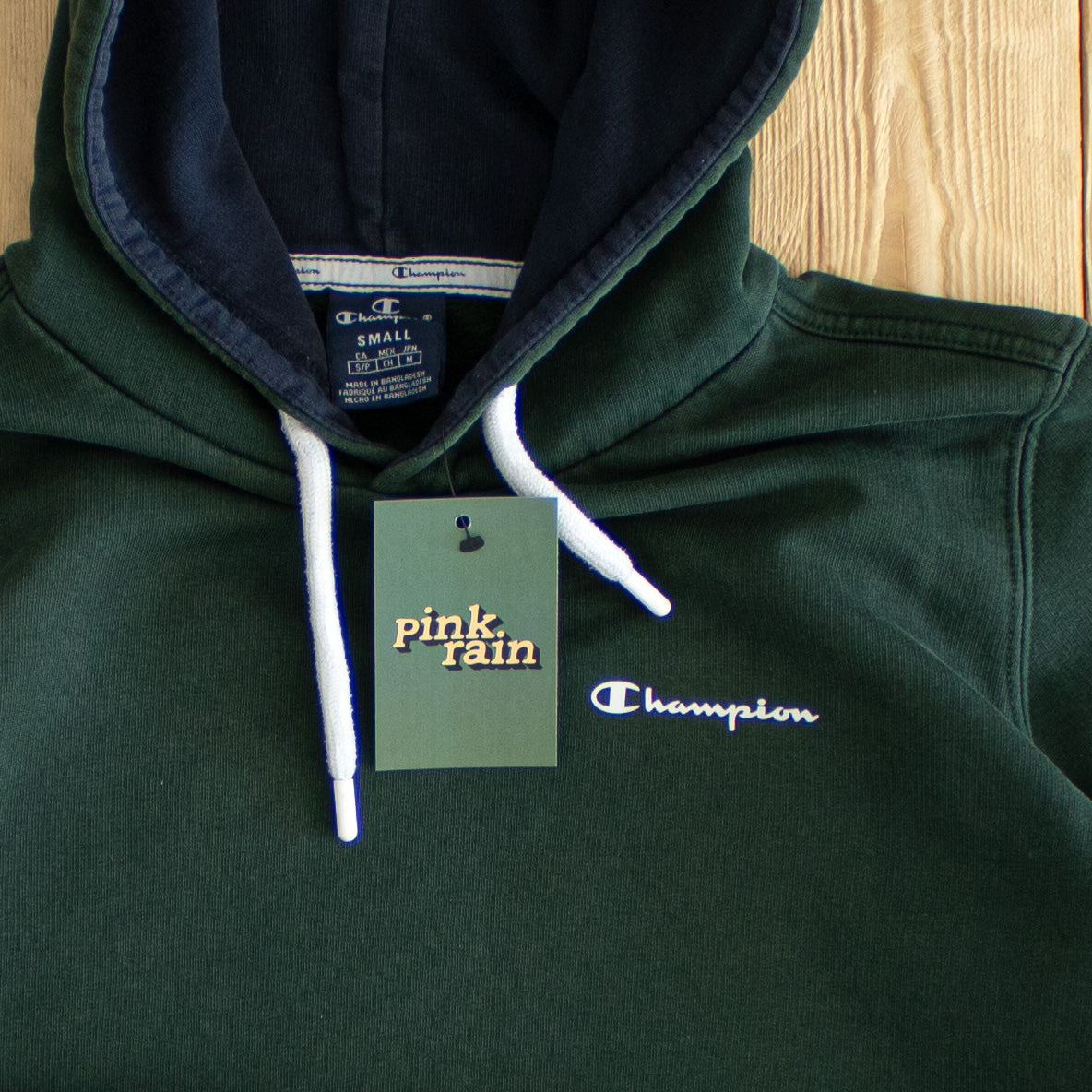 (S) Champion Essential Hoodie Green
