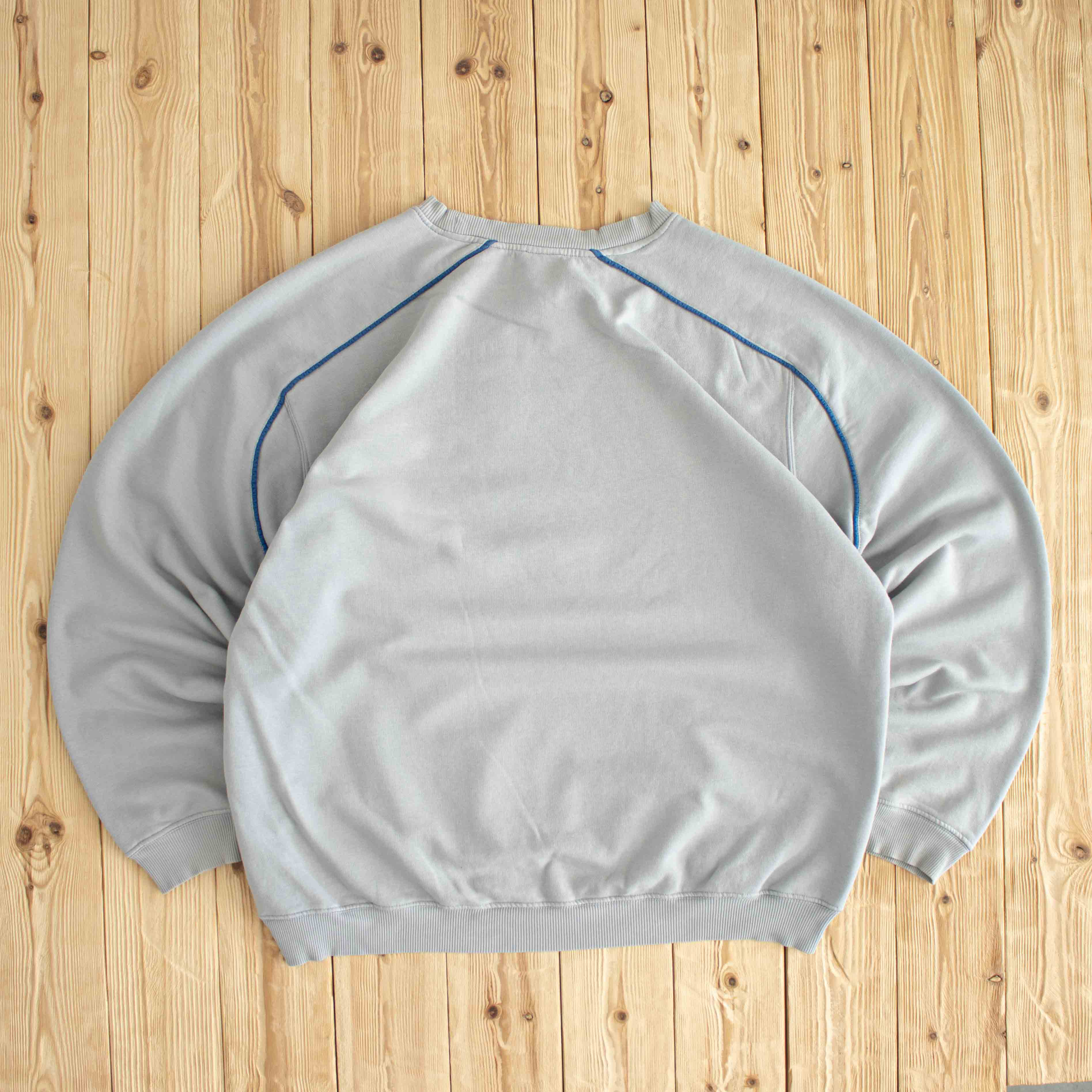 (XL) Adidas Vintage Logo Embroidered Sweatshirt Gray