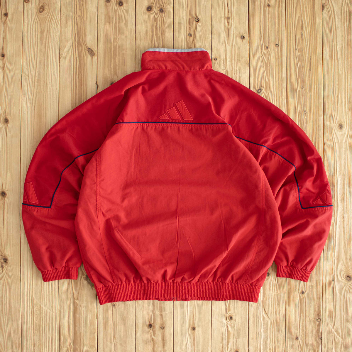 (L) Adidas Vintage Embroidered Jacket Red