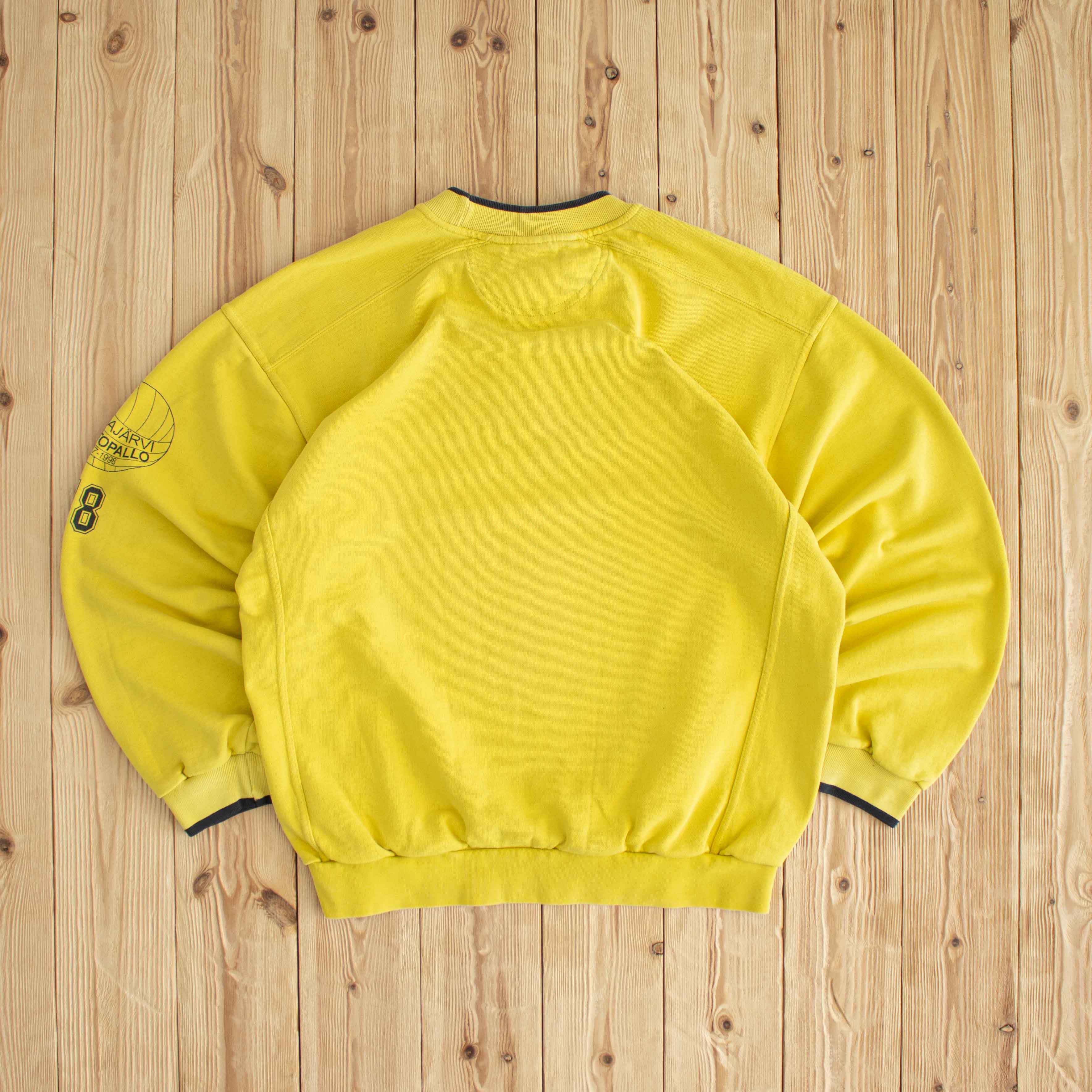 (M) Nike Swoosh Vintage Embroidered Sweatshirt Yellow