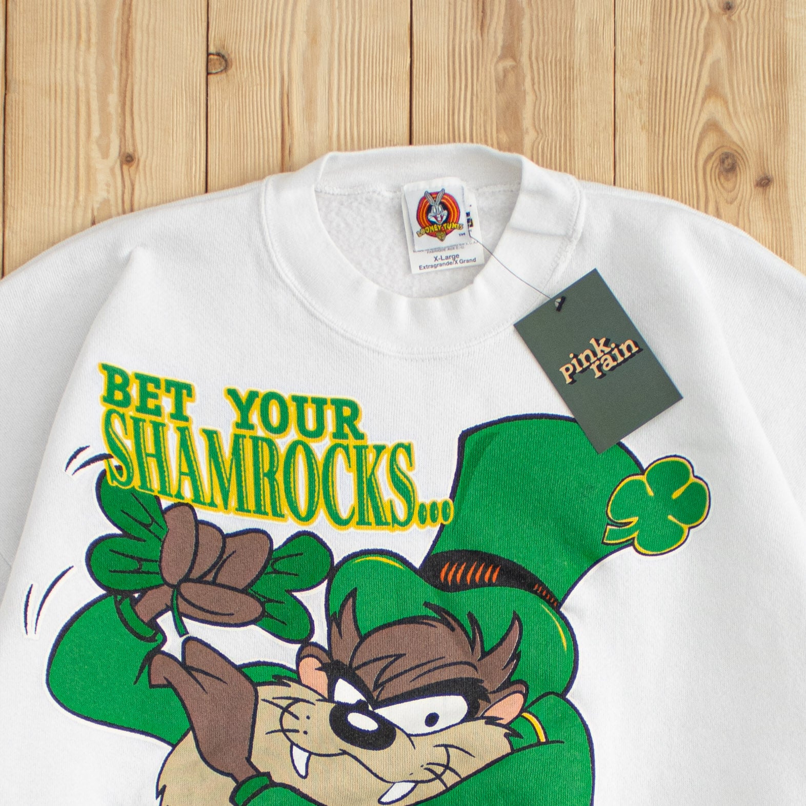 (L) 1997 Warner Bros I'm Lucky TAZ Sweatshirt